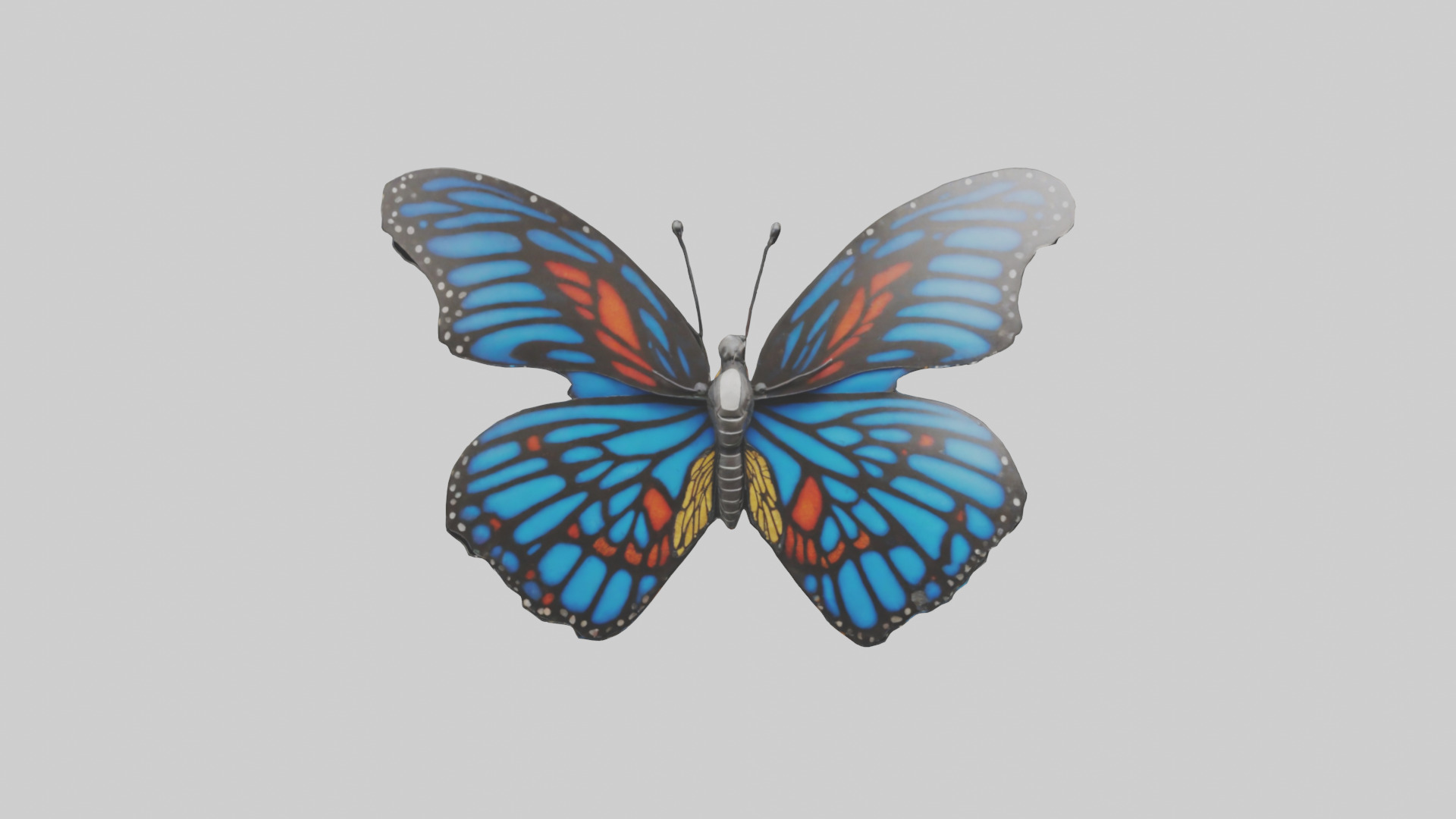 Butterfly Wings Model Low-poly 3D model_14