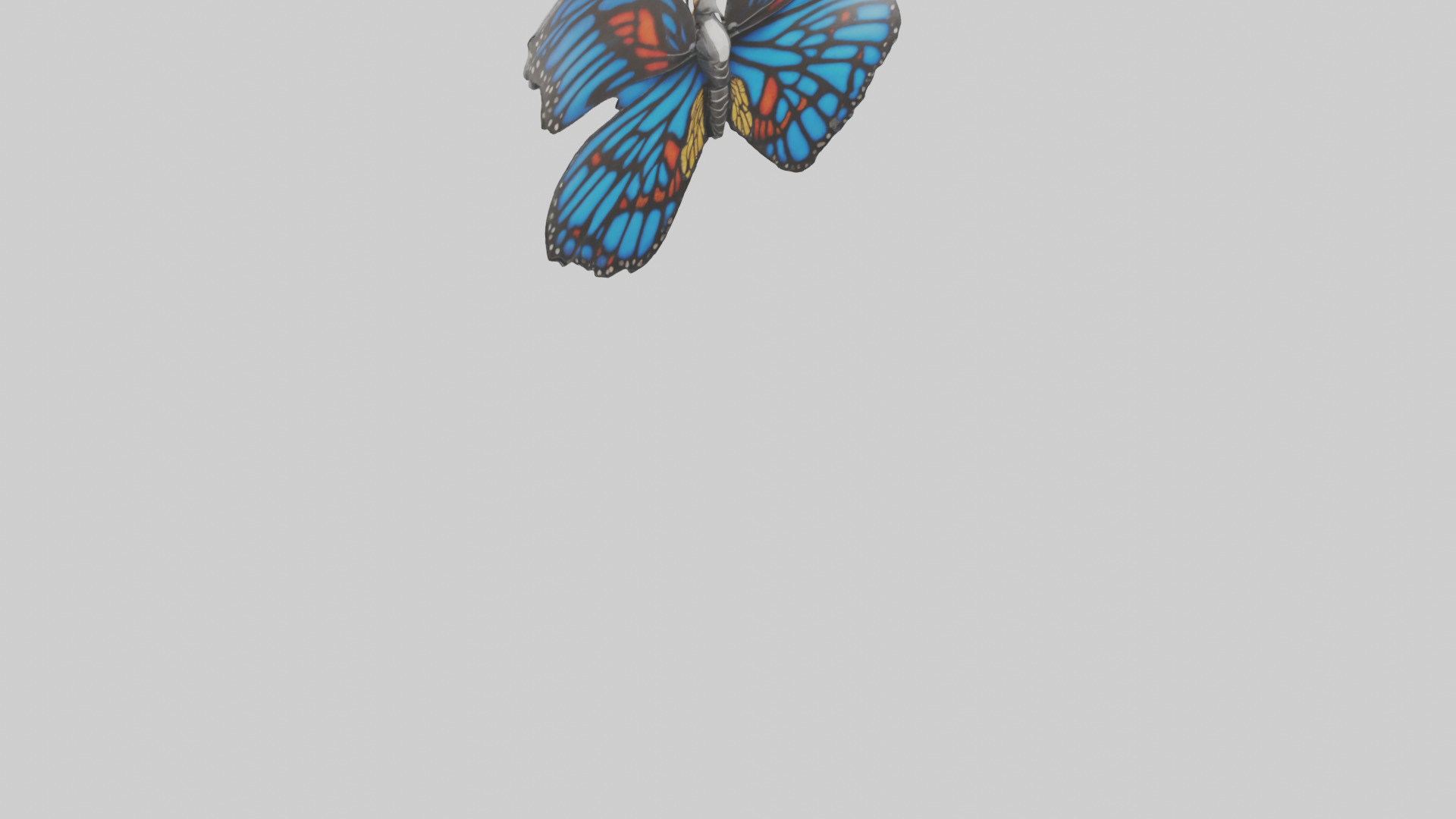 Butterfly Wings Model Low-poly 3D model_6
