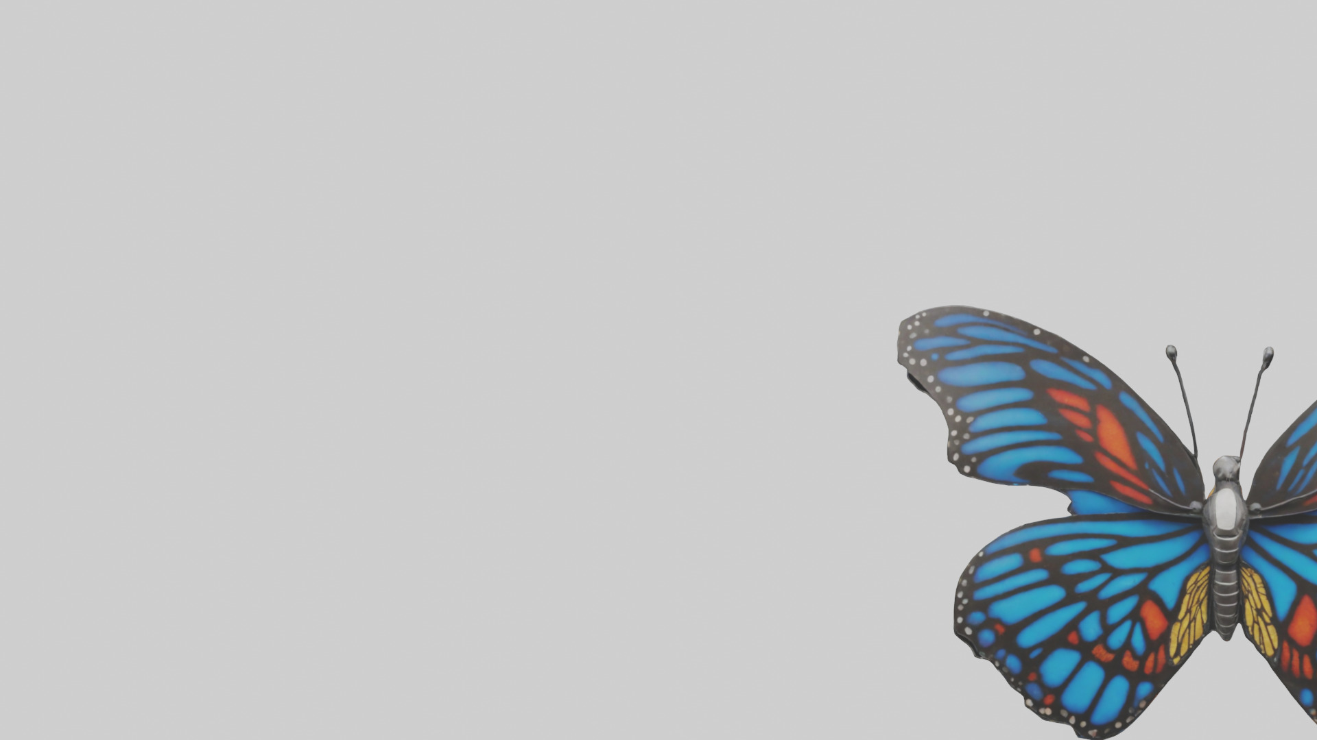Butterfly Wings Model Low-poly 3D model_21