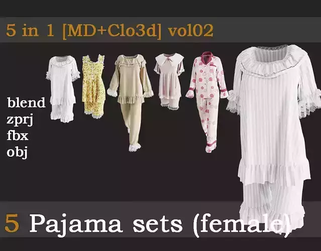 5 Pajama sets vol02