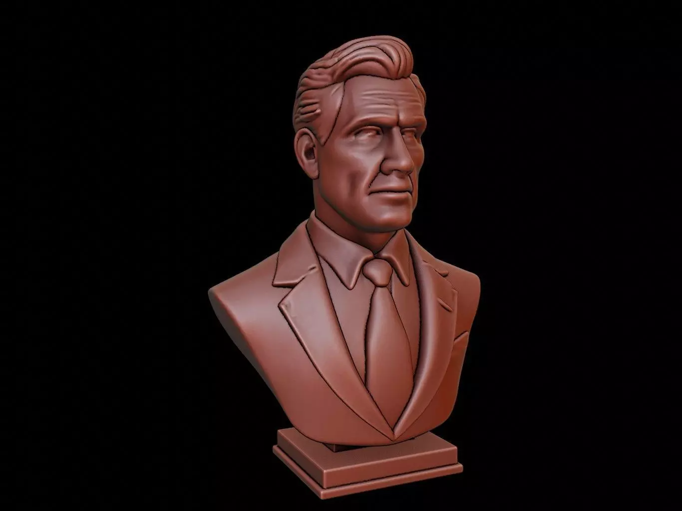 Businessman Bust 3D print model_0