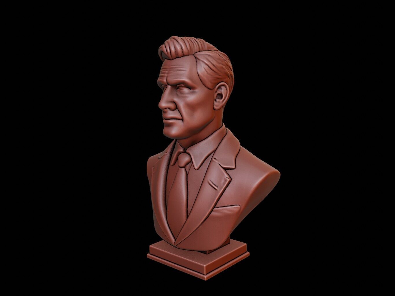 Businessman Bust 3D print model_2