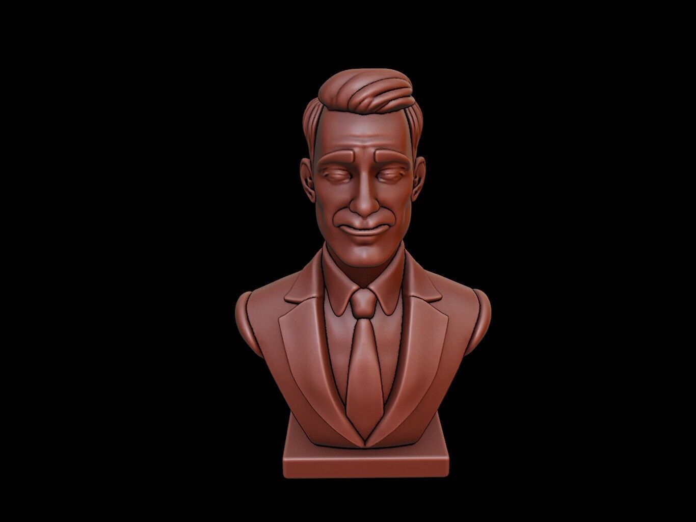 Businessman Bust 3D print model_1