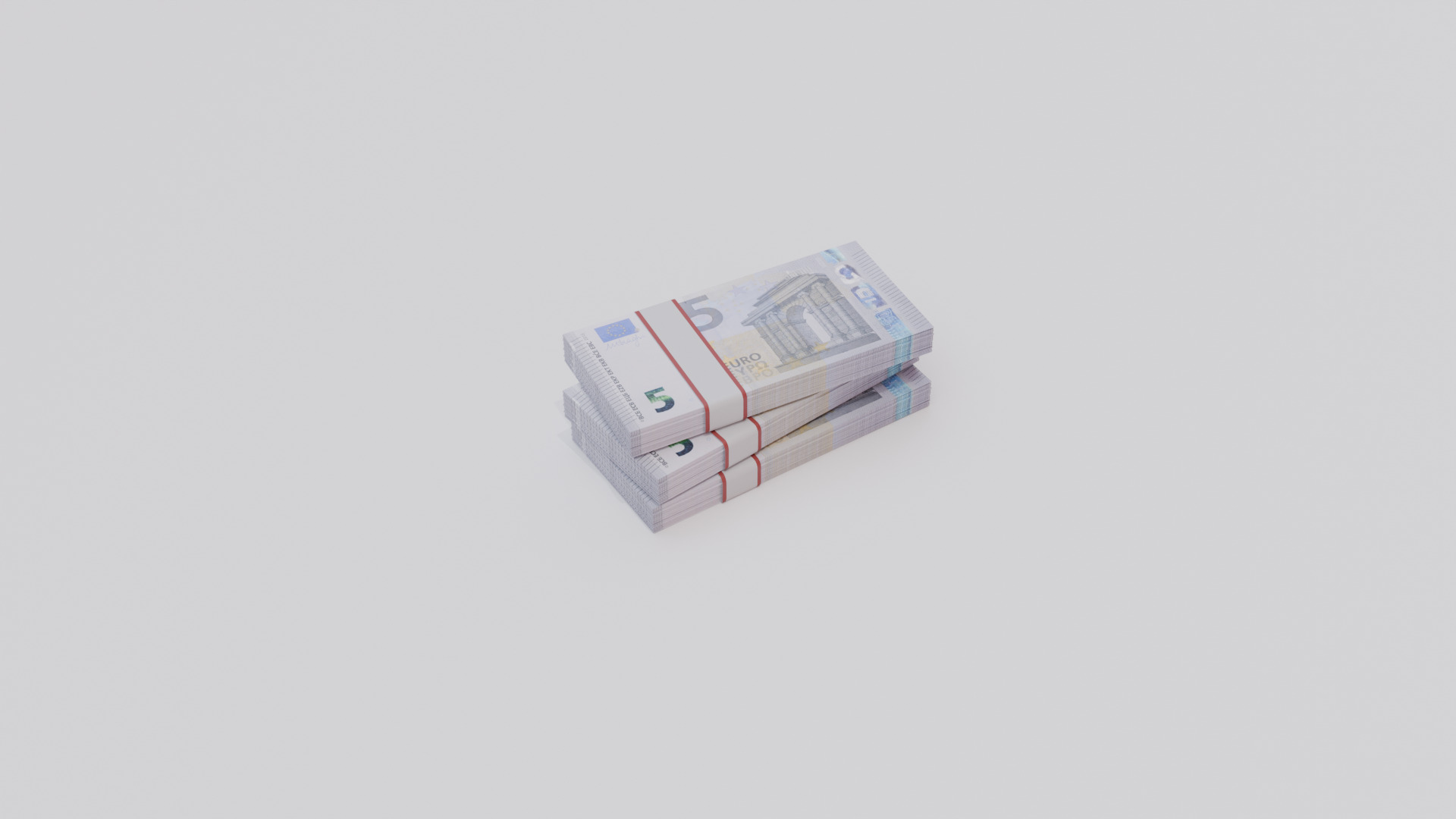 Five Euro Currency Low-poly 3D model_5