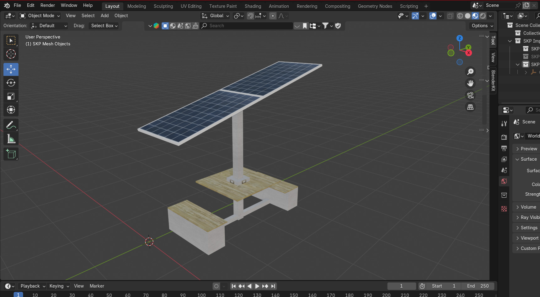 Estacion de Carga para Laptops con Panel Solar 3D model_4