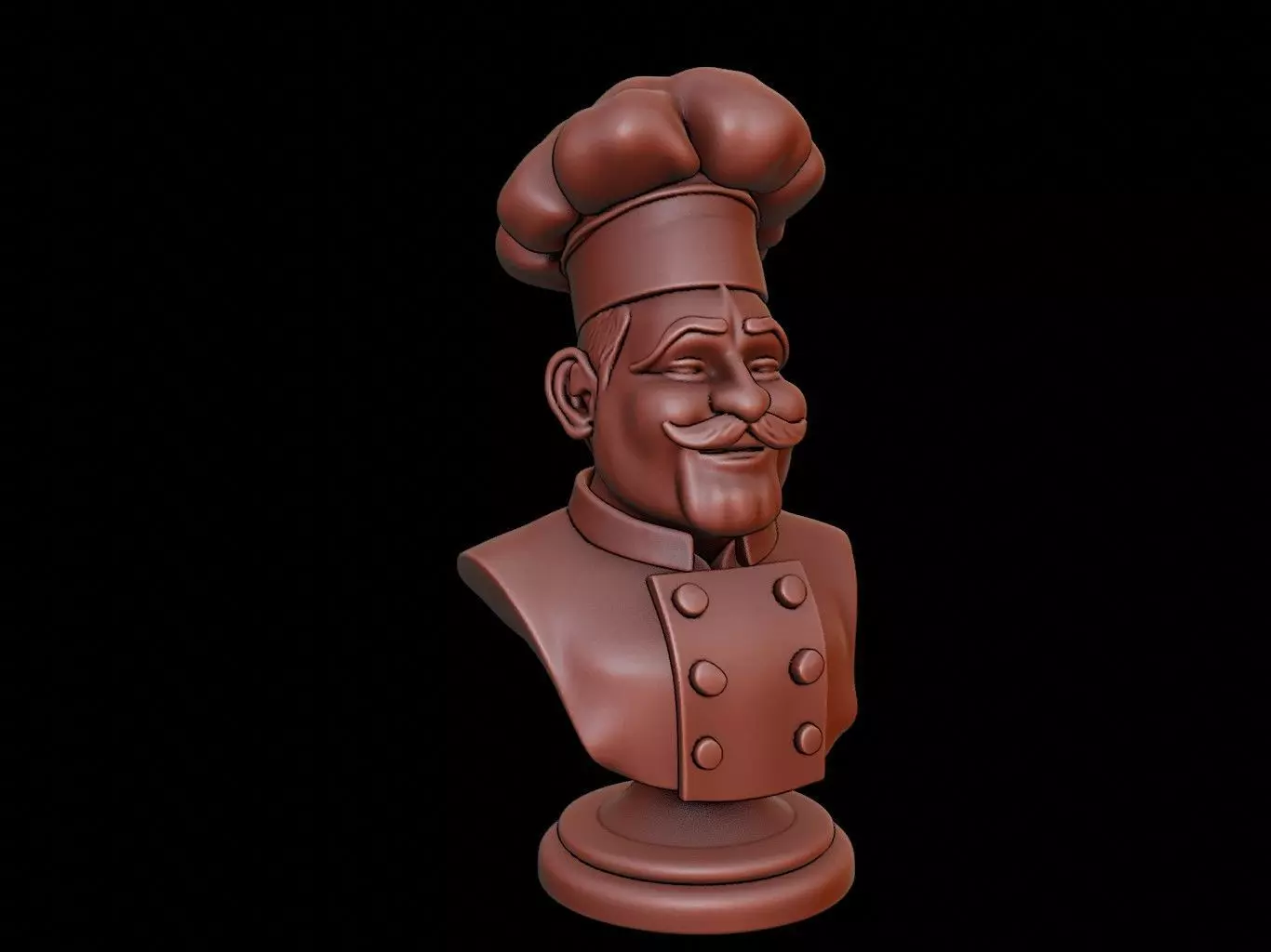 Chef Bust 3D print model_0