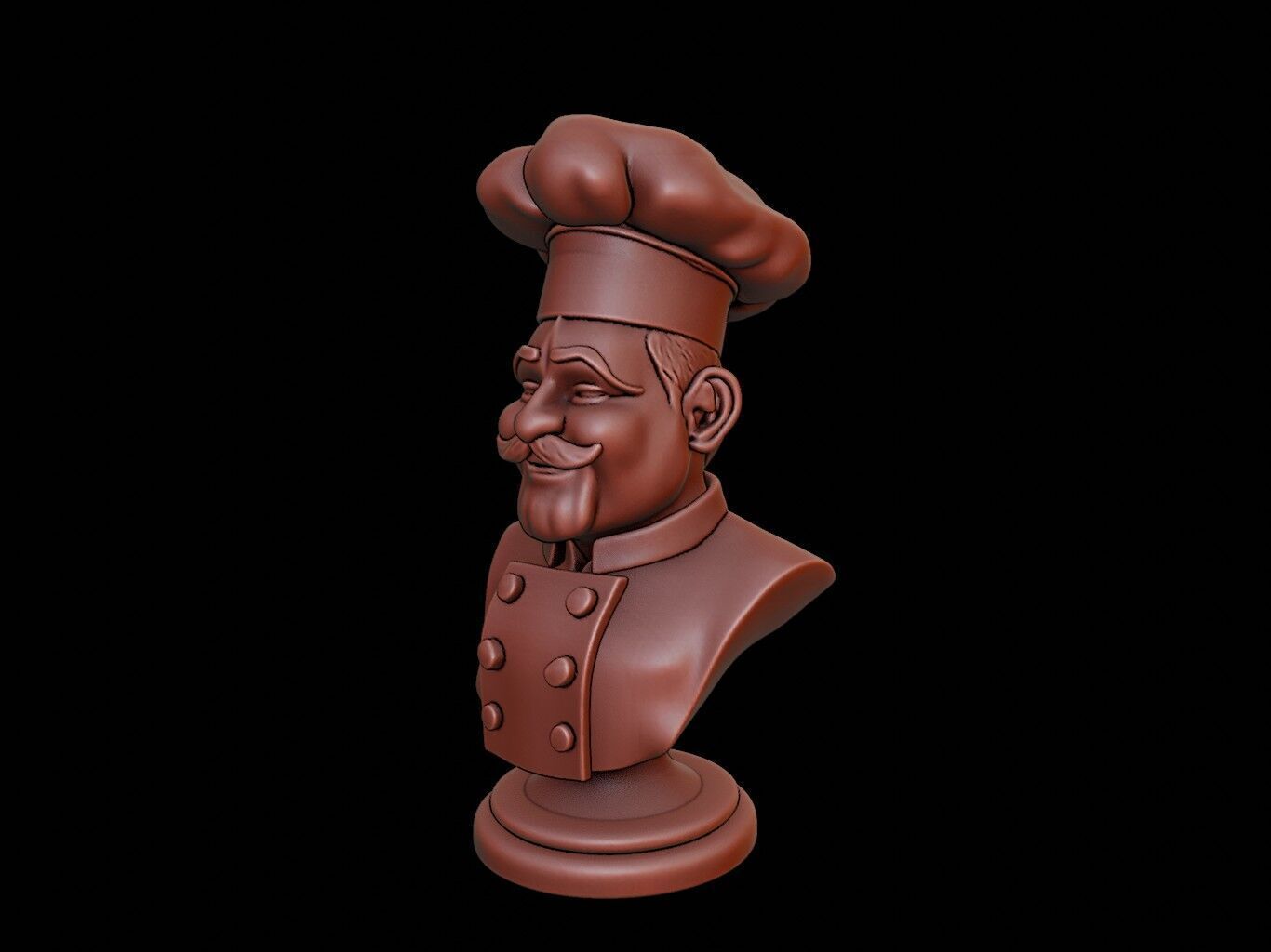 Chef Bust 3D print model_2
