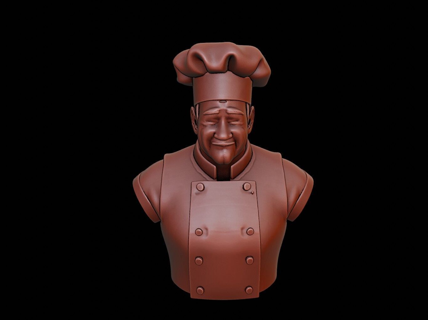 Chef Bust 3D print model_1
