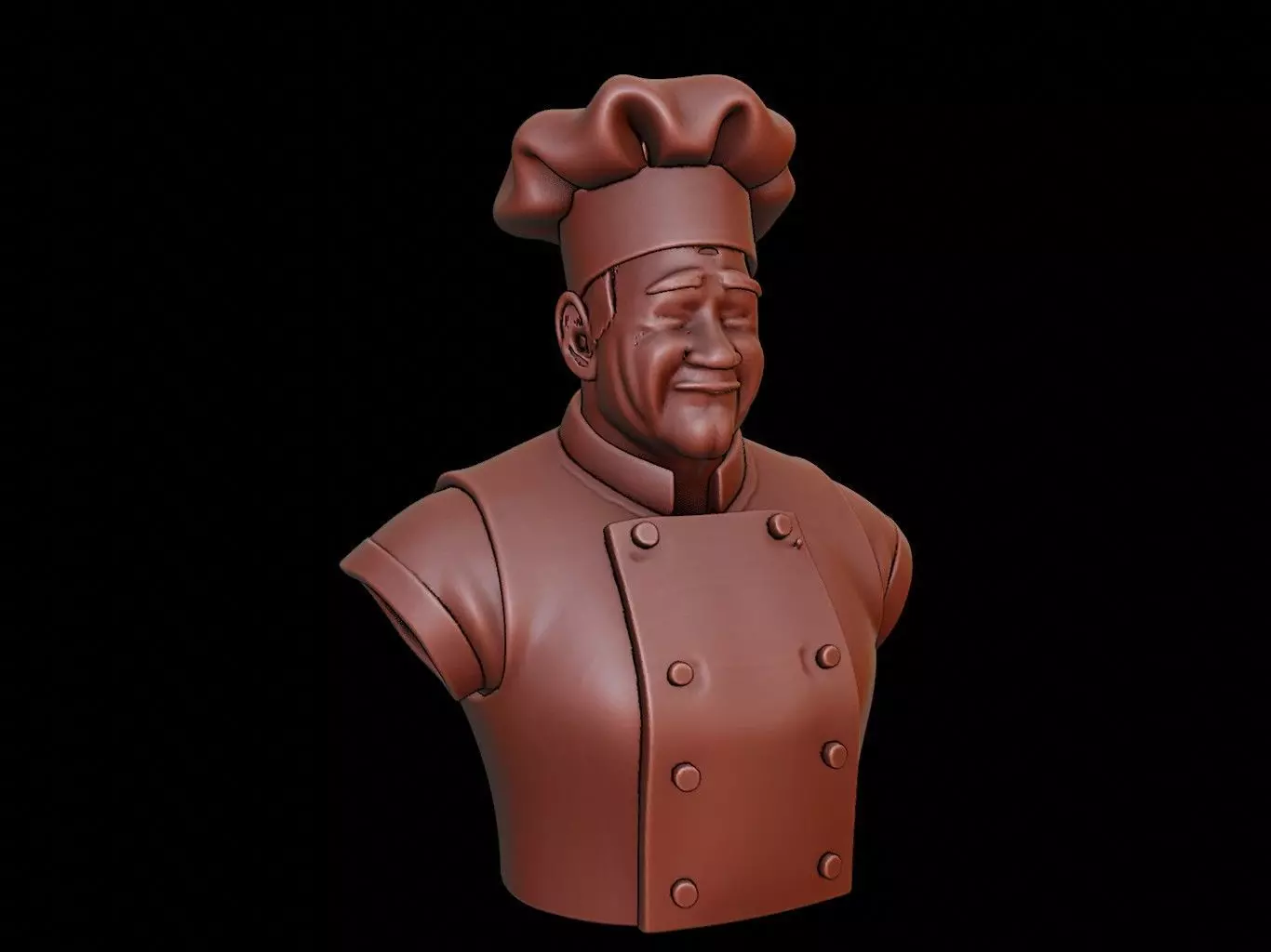 Chef Bust 3D print model_0