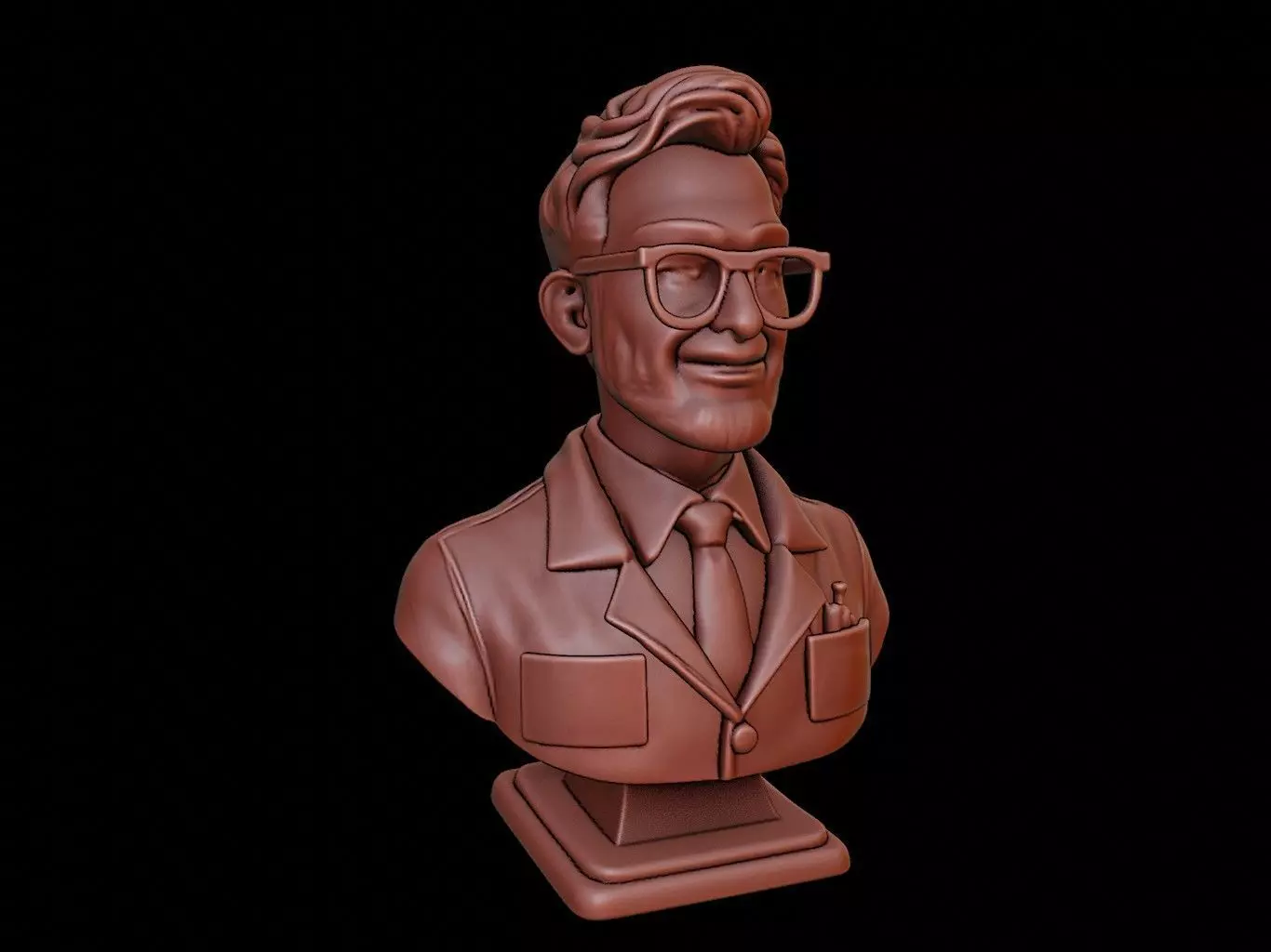 Chemist Bust 3D print model