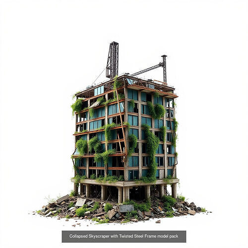 Apocalyptic Structures Pack 3D Model Collection