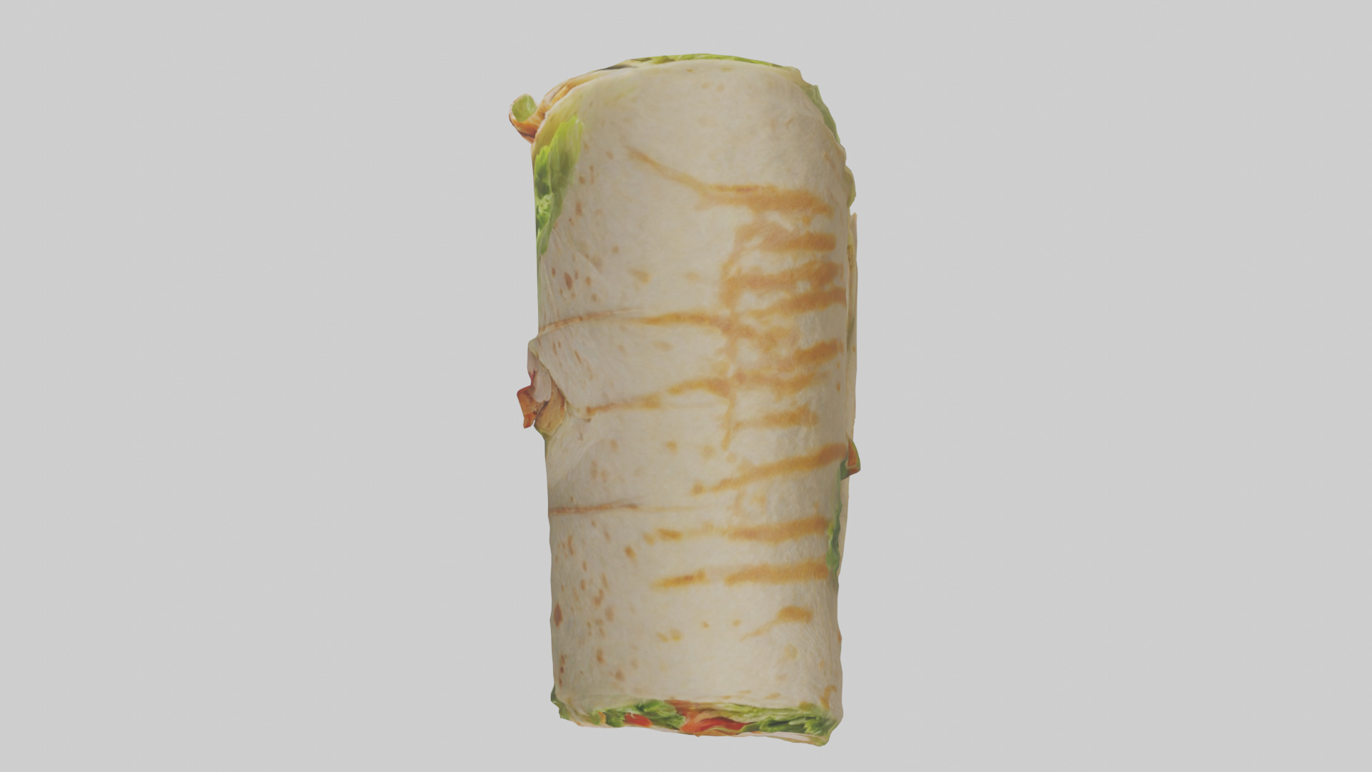 Caesar wrap with chicken model Low-poly 3D model_27