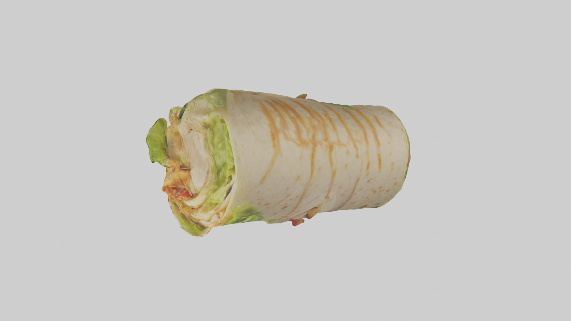 Caesar wrap with chicken model Low-poly 3D model_24