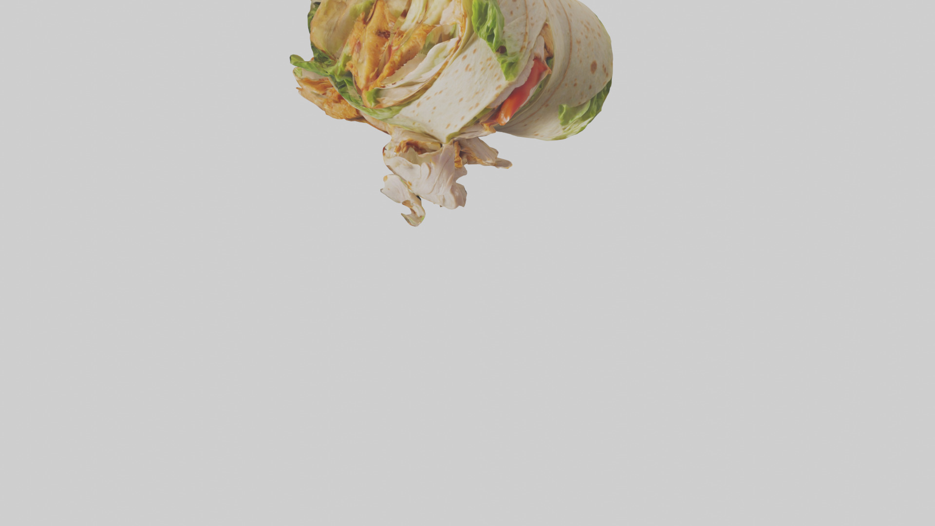 Caesar wrap with chicken model Low-poly 3D model_6