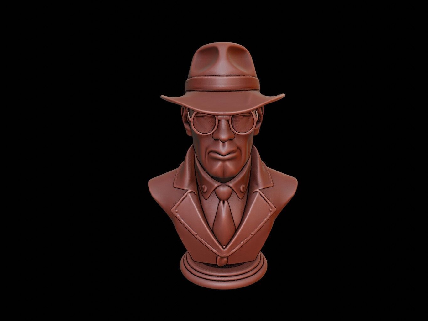 Detective Bust 3D print model_1