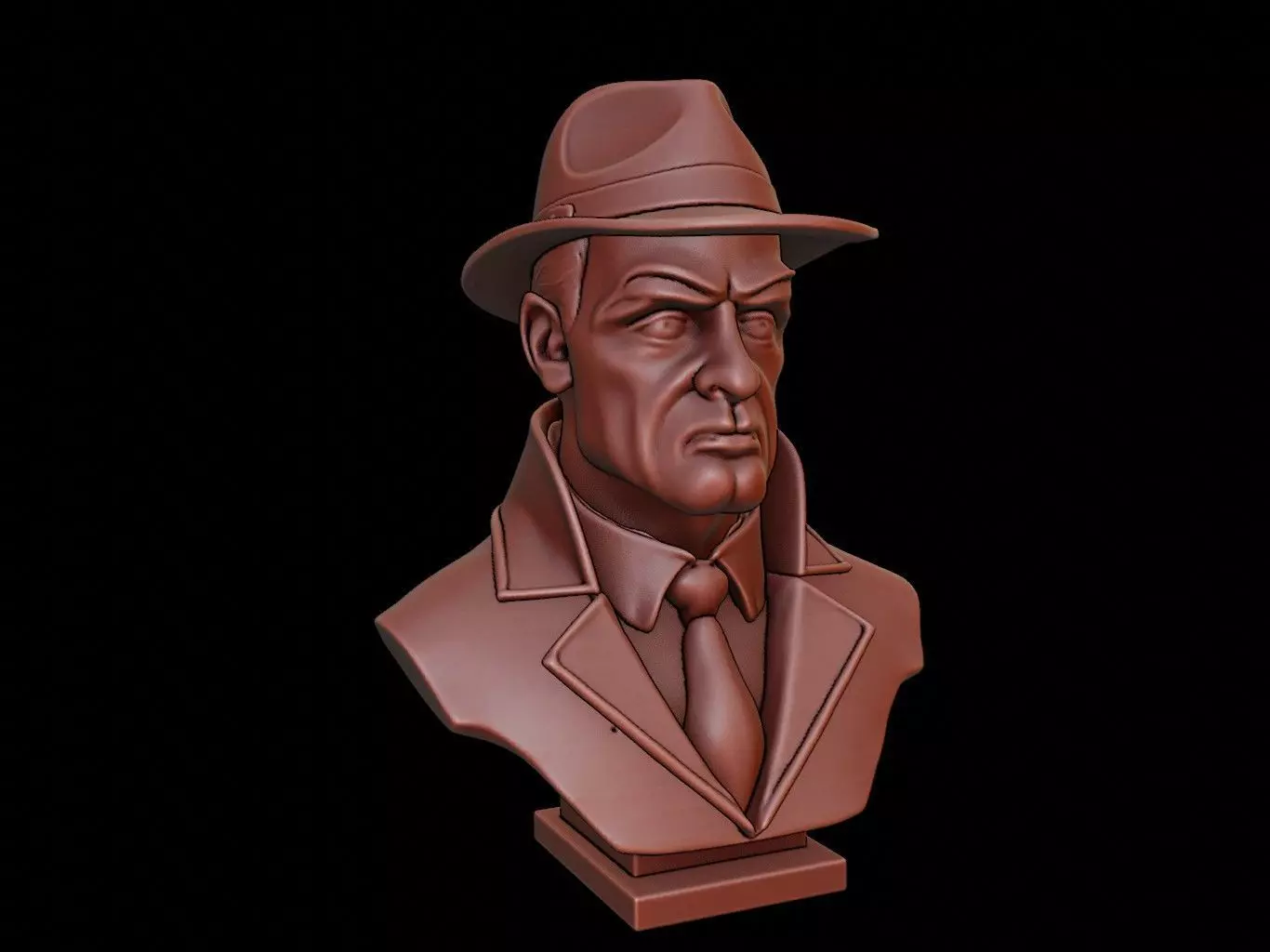 Detective Bust 3D print model