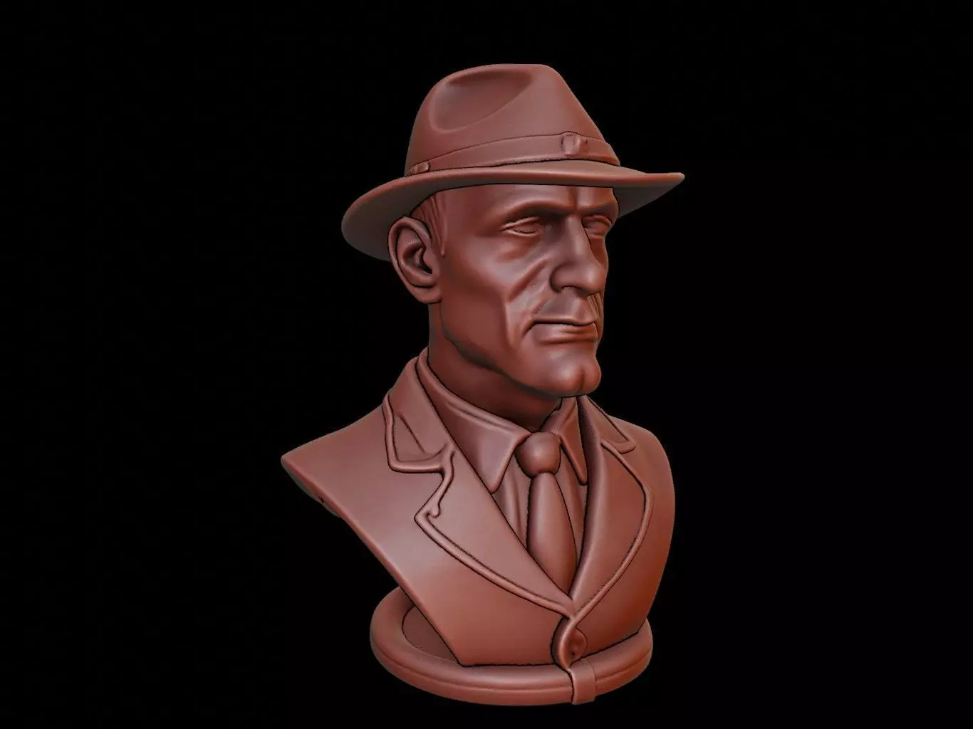Detective Bust 3D print model
