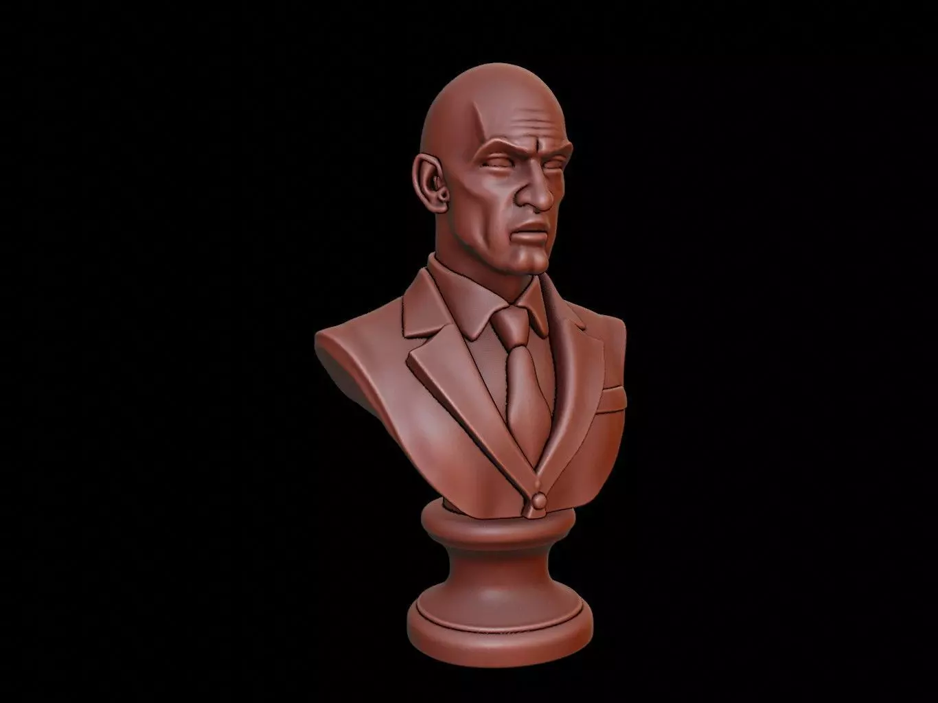 Diplomat Bust 3D print model_0