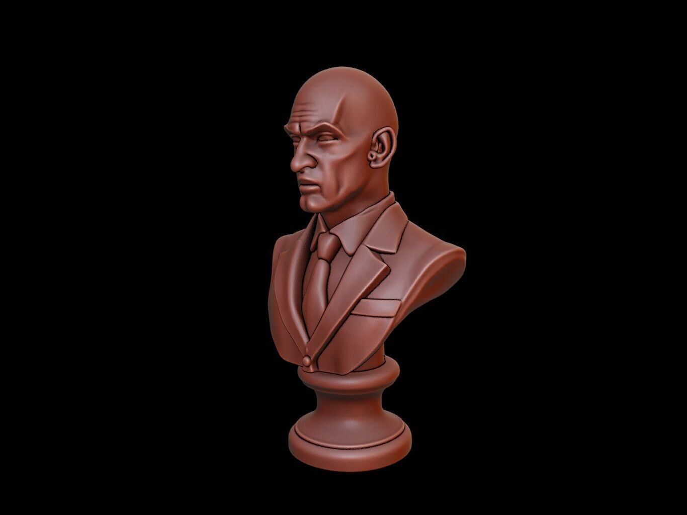 Diplomat Bust 3D print model_2