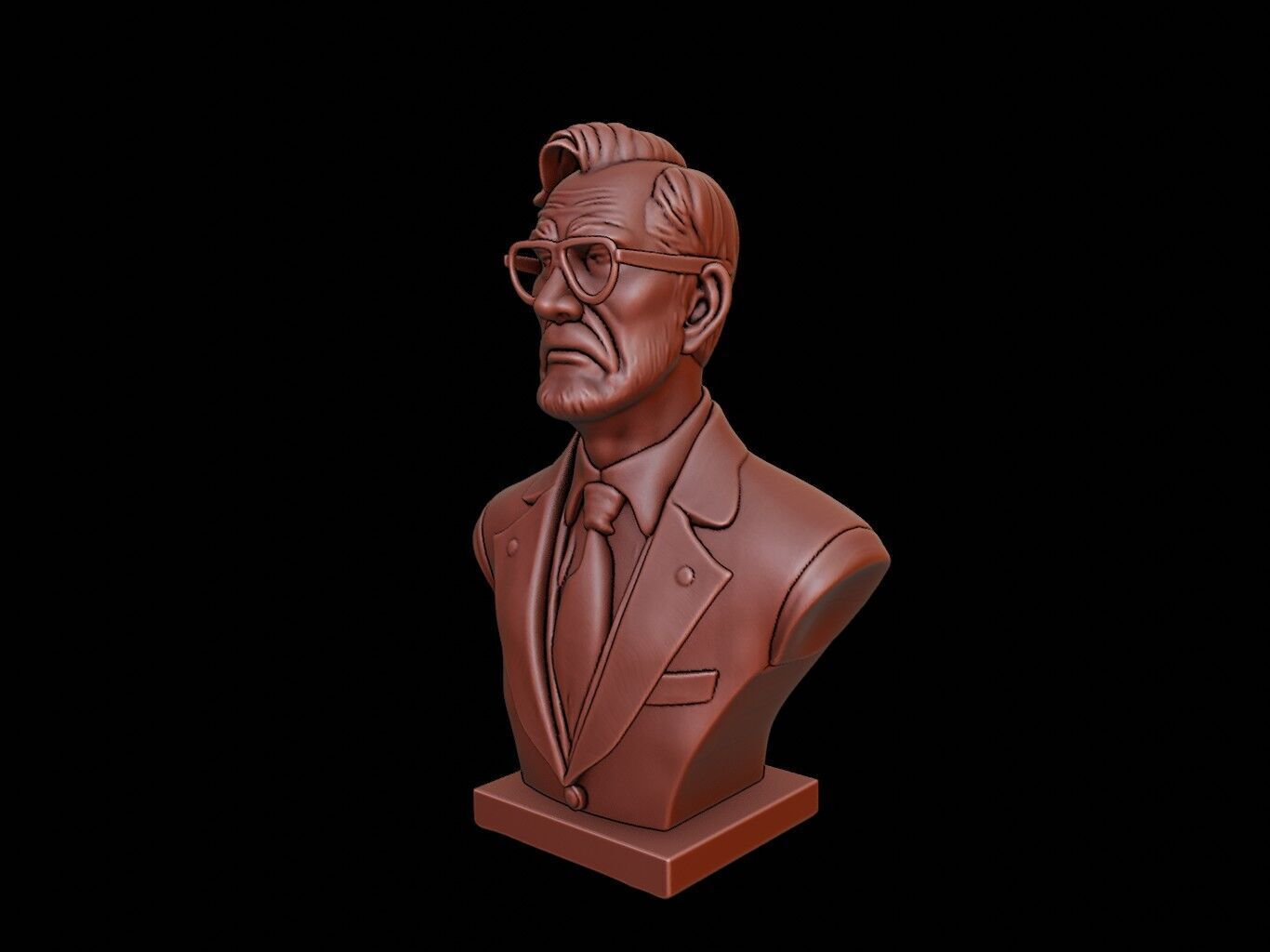 Economist Bust 3D print model_2