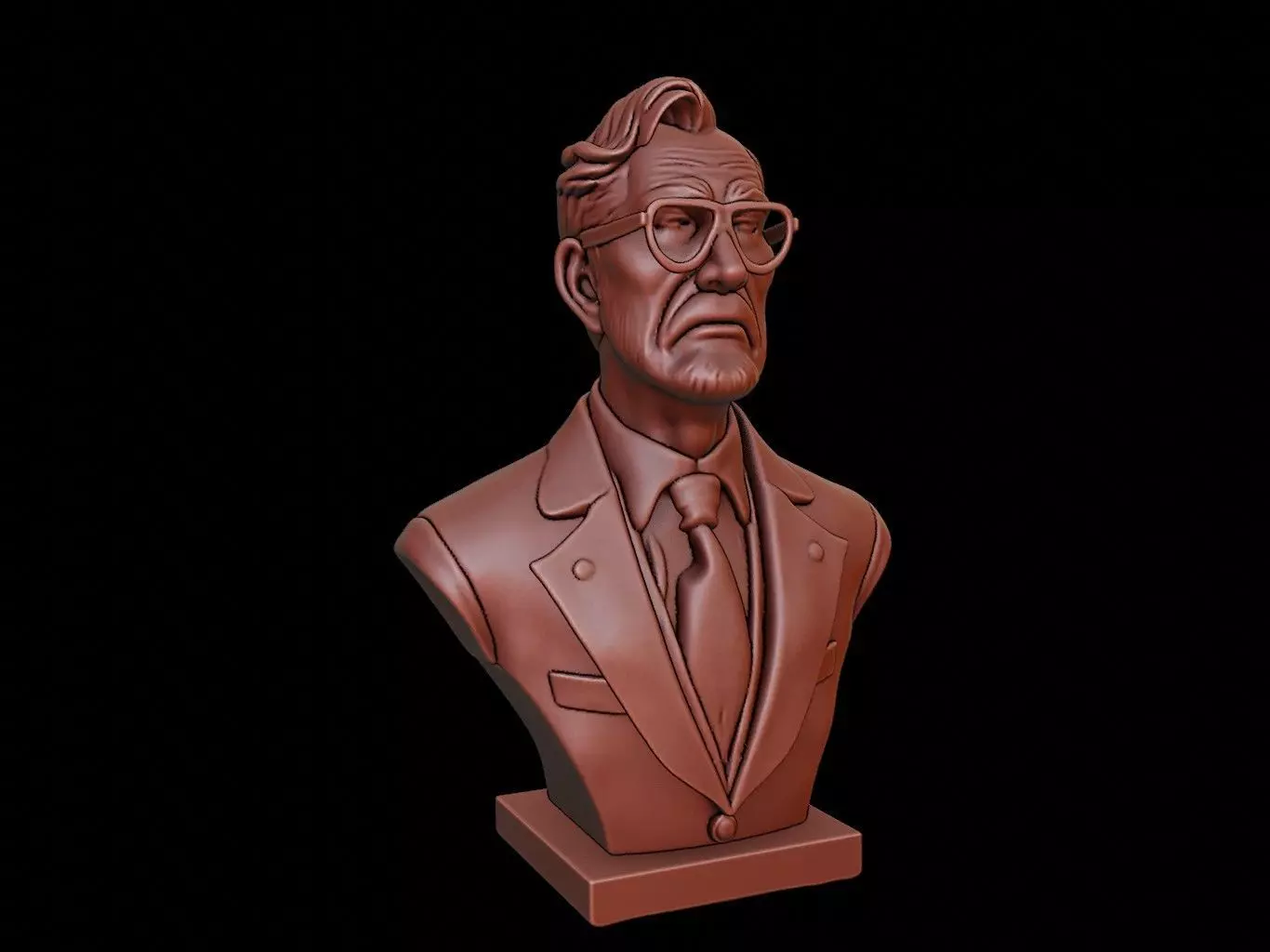 Economist Bust 3D print model_0