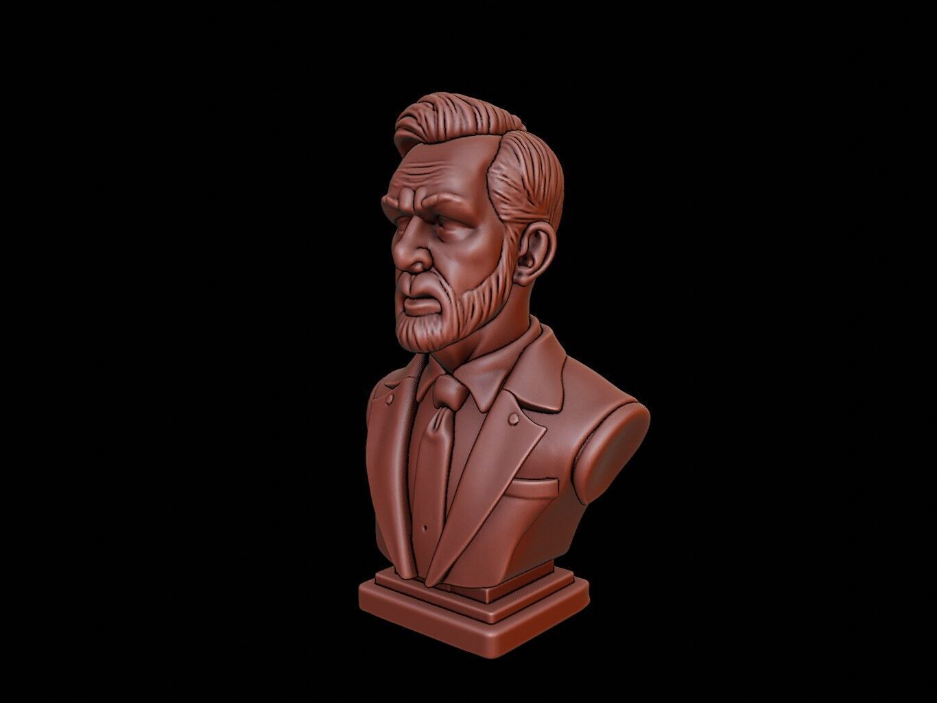 Economist Bust 3D print model_2