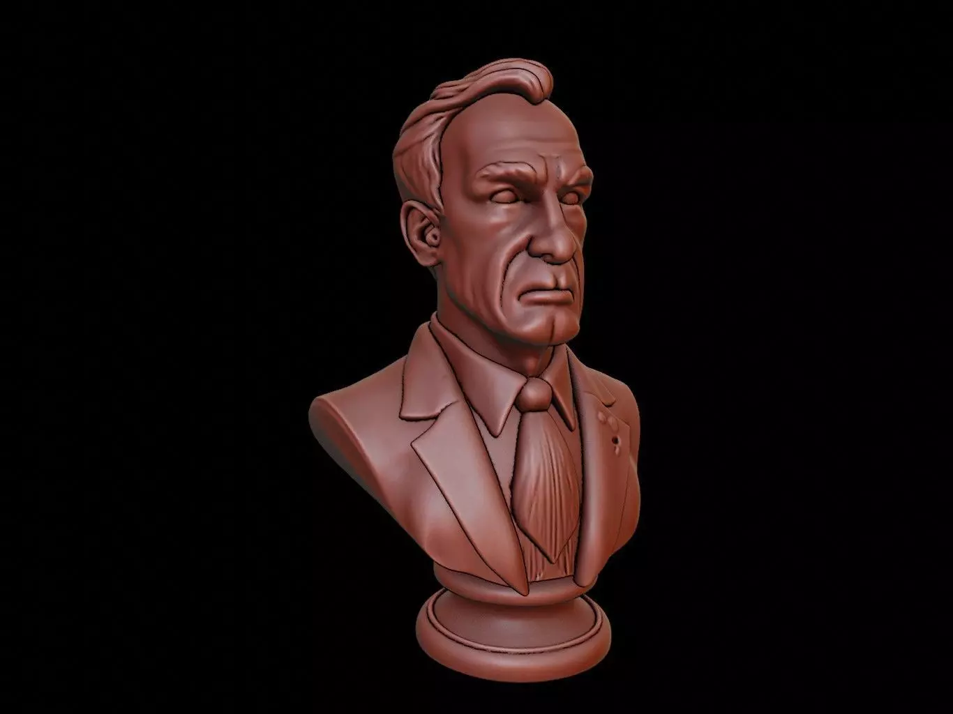 Economist Bust 3D print model_0