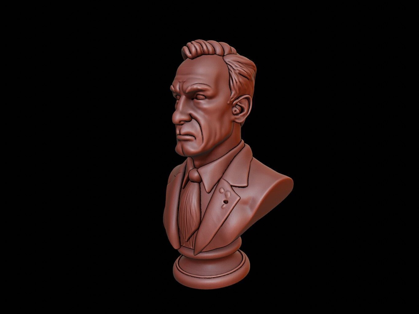 Economist Bust 3D print model_2