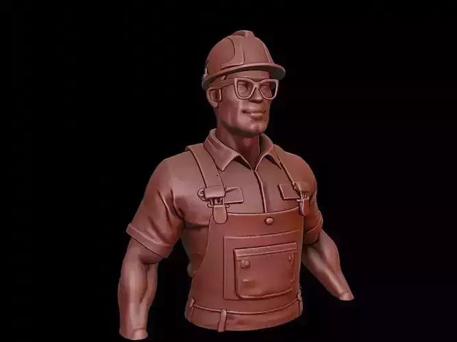 Electrician Bust 3D print model