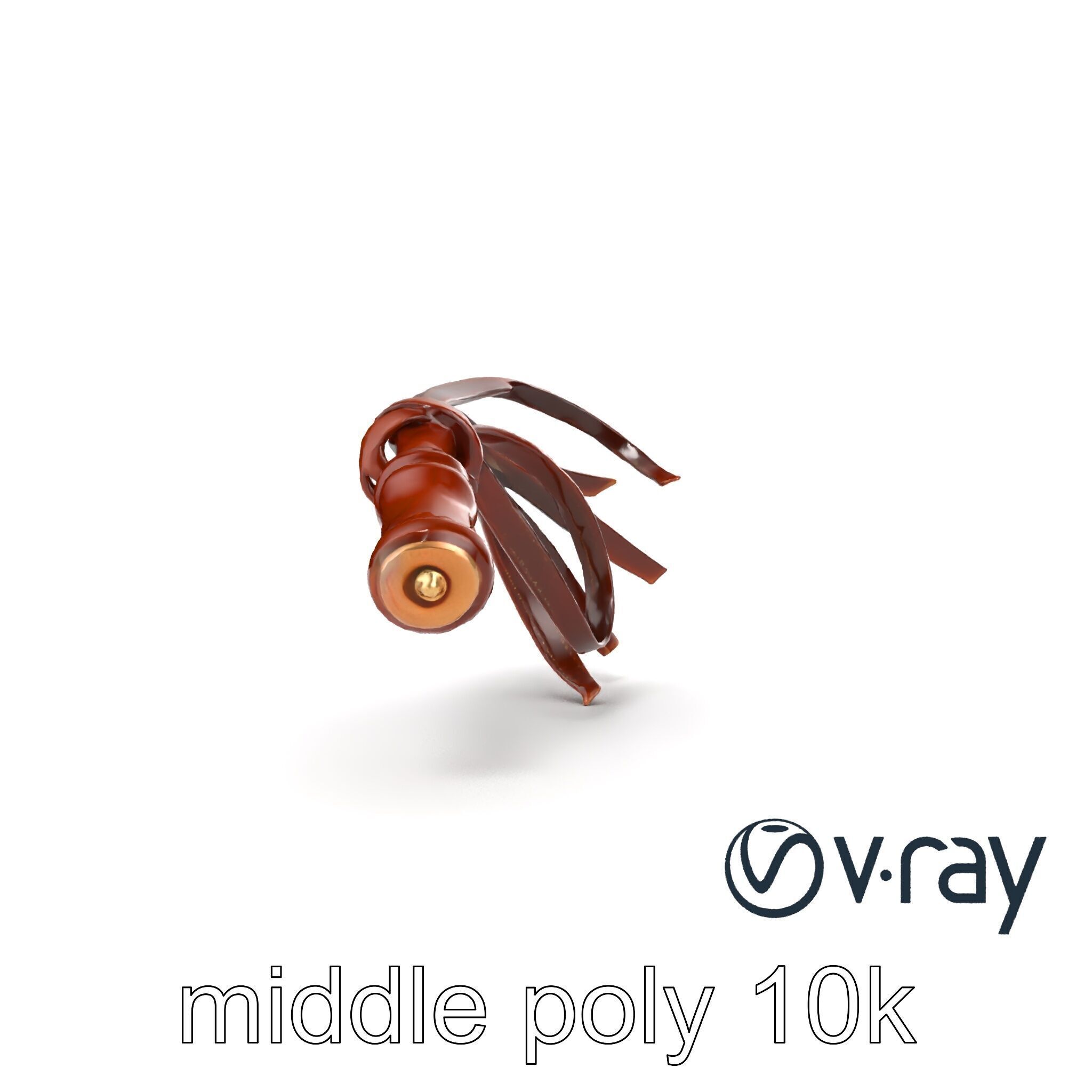 Luxurious Leather Whip Model Pack with Engraved Patterns Low-poly 3D model_21