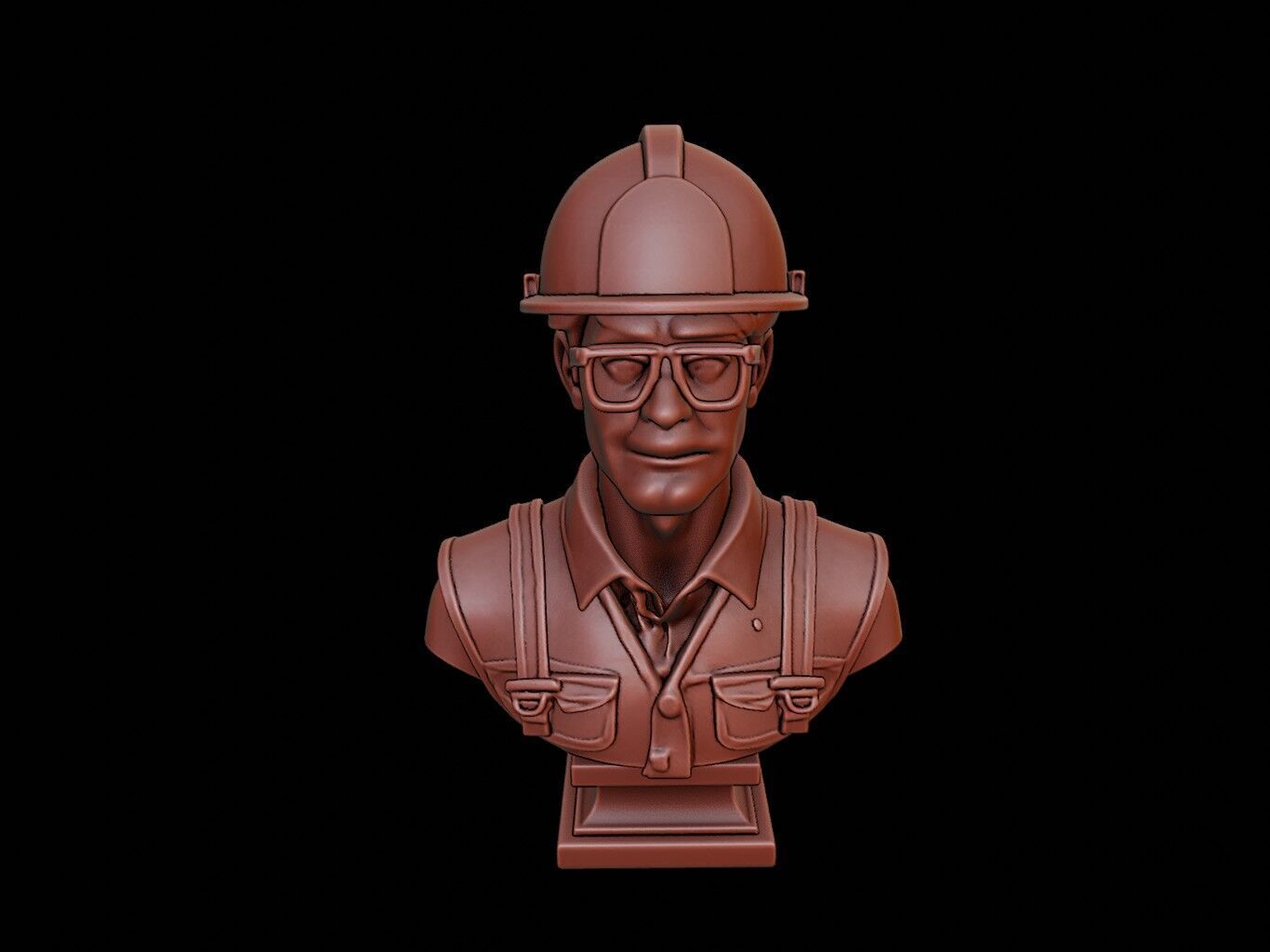 Engineer Bust 3D print model_1