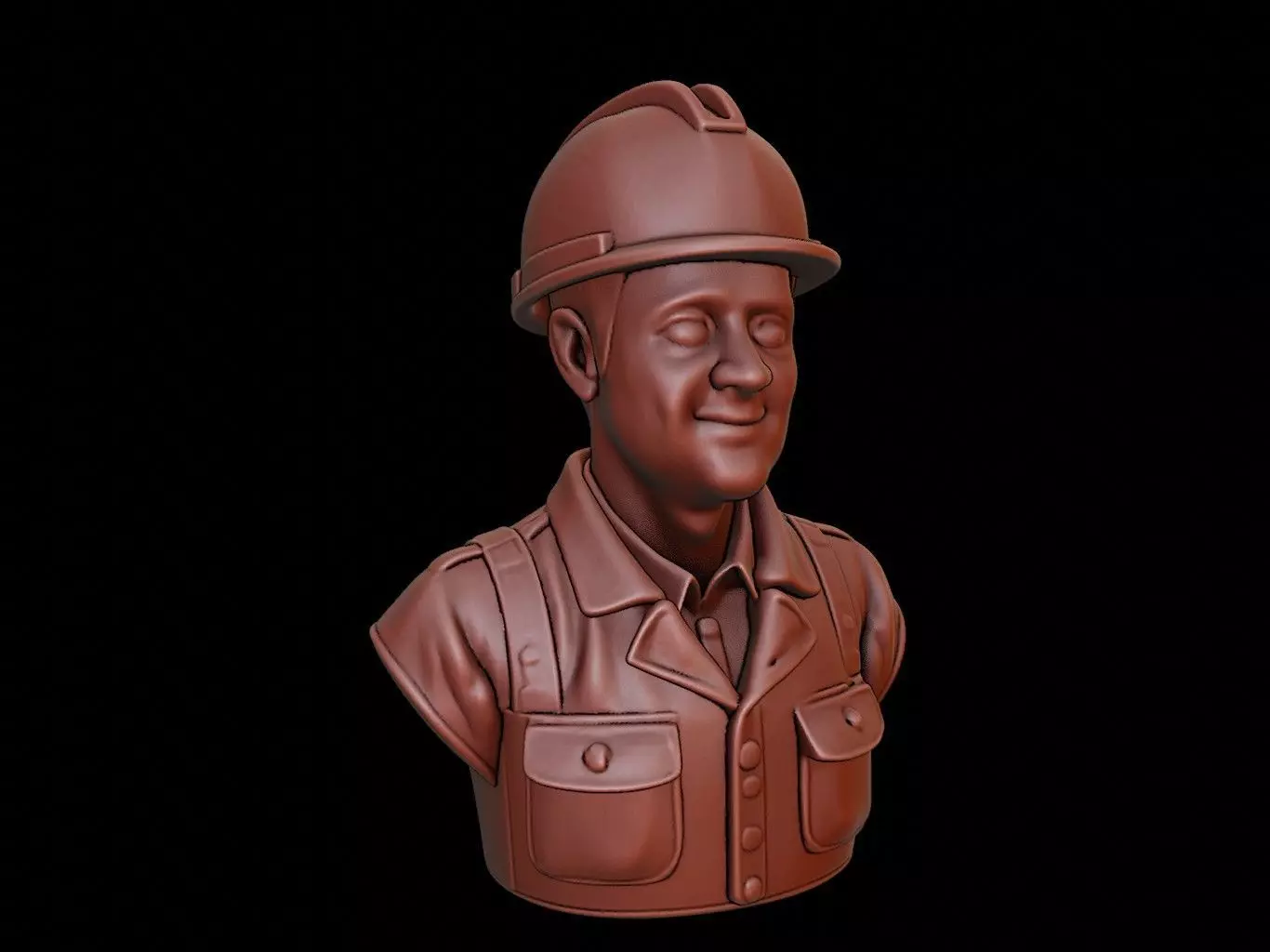 Engineer Bust 3D print model