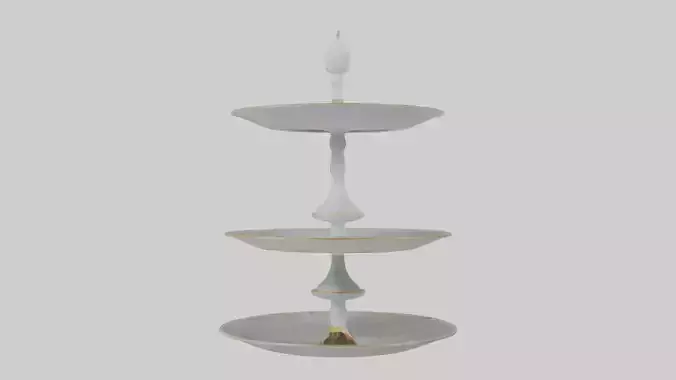 Cake Stand model Low-poly 3D model