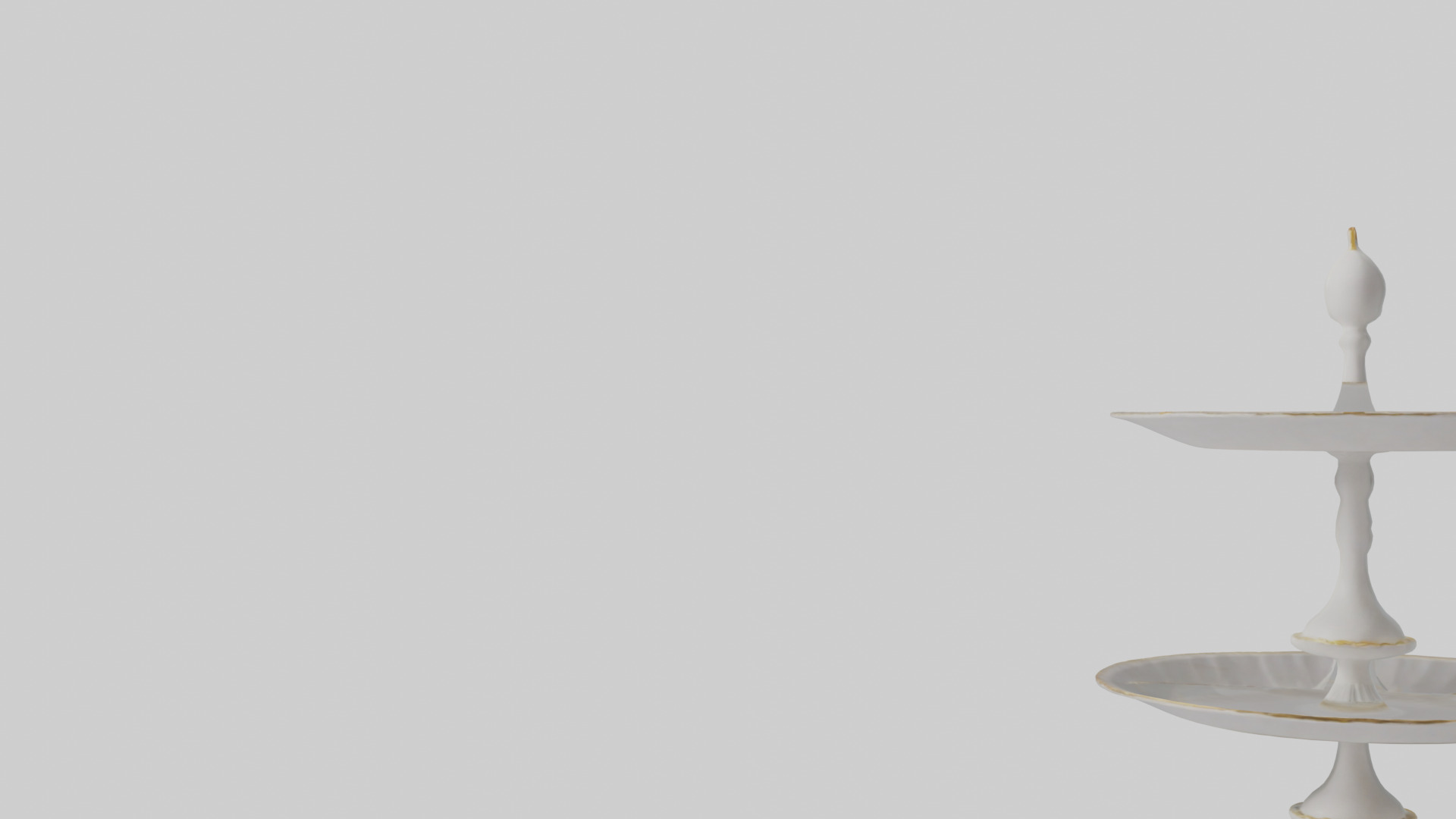 Cake Stand model Low-poly 3D model_21