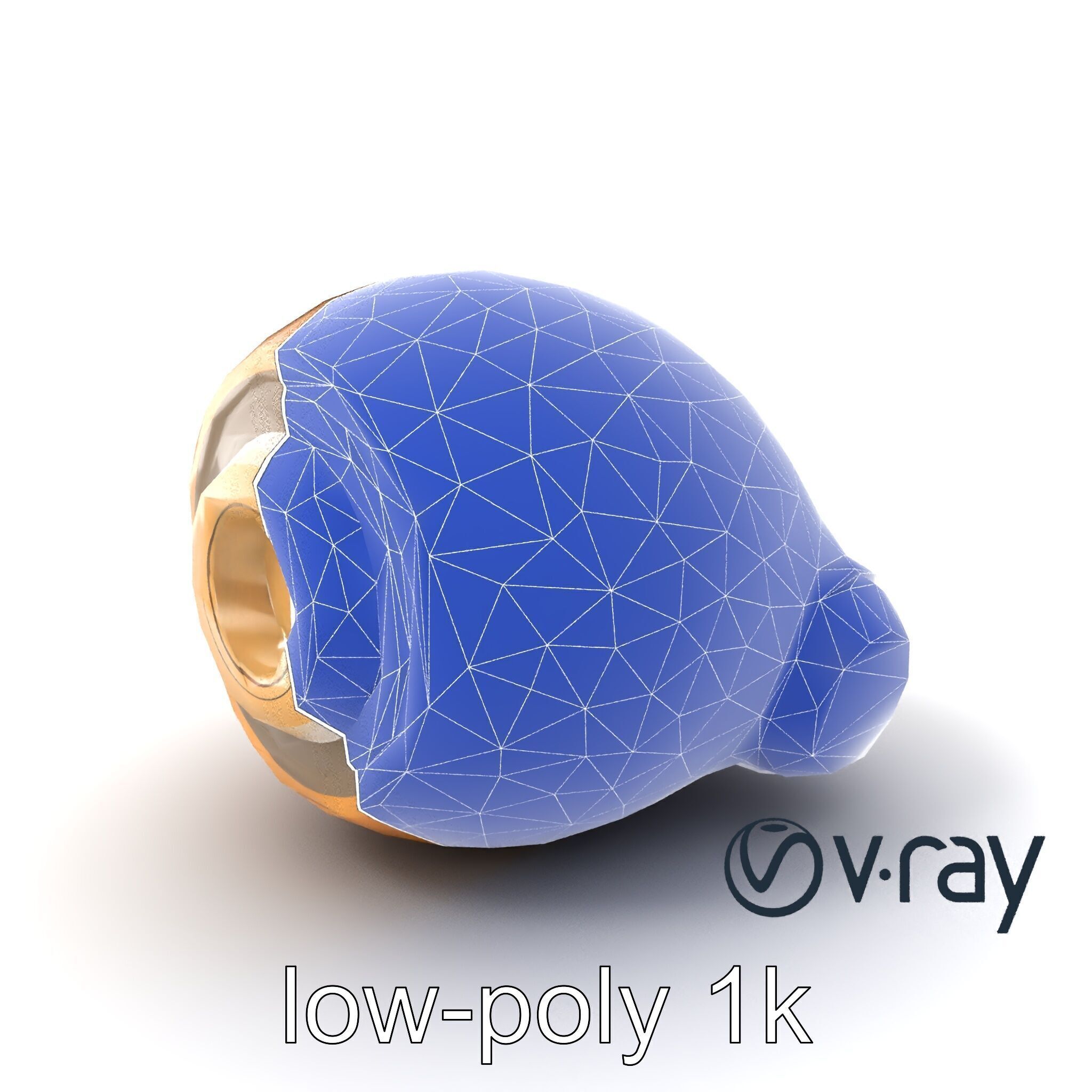 Luxury Compact Pocket Stimulator Gold Finish model pack Low-poly 3D model_5