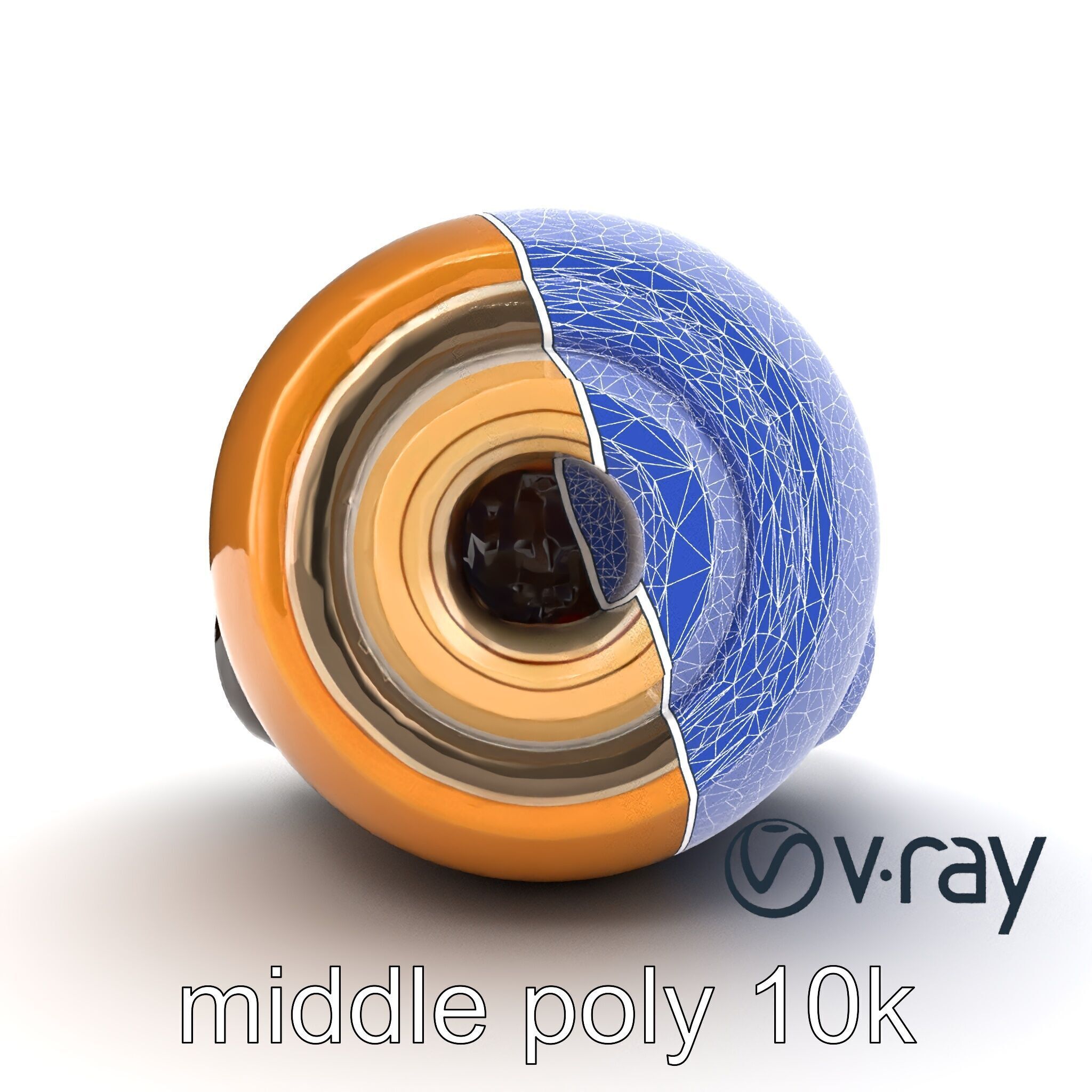 Luxury Compact Pocket Stimulator Gold Finish model pack Low-poly 3D model_31