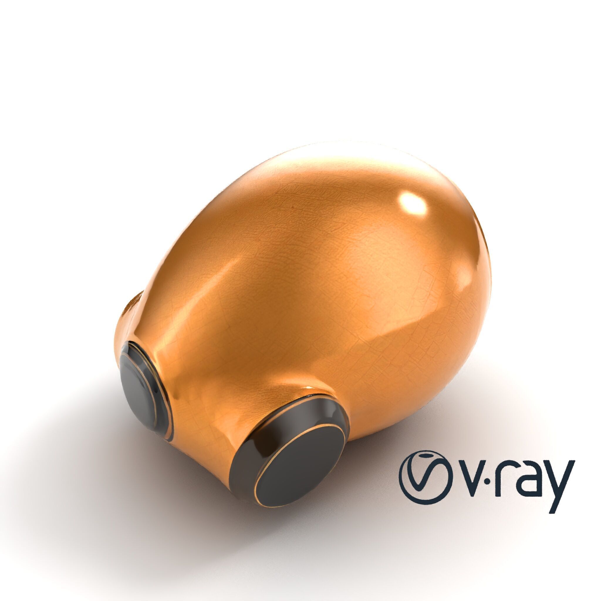 Luxury Compact Pocket Stimulator Gold Finish model pack Low-poly 3D model_9