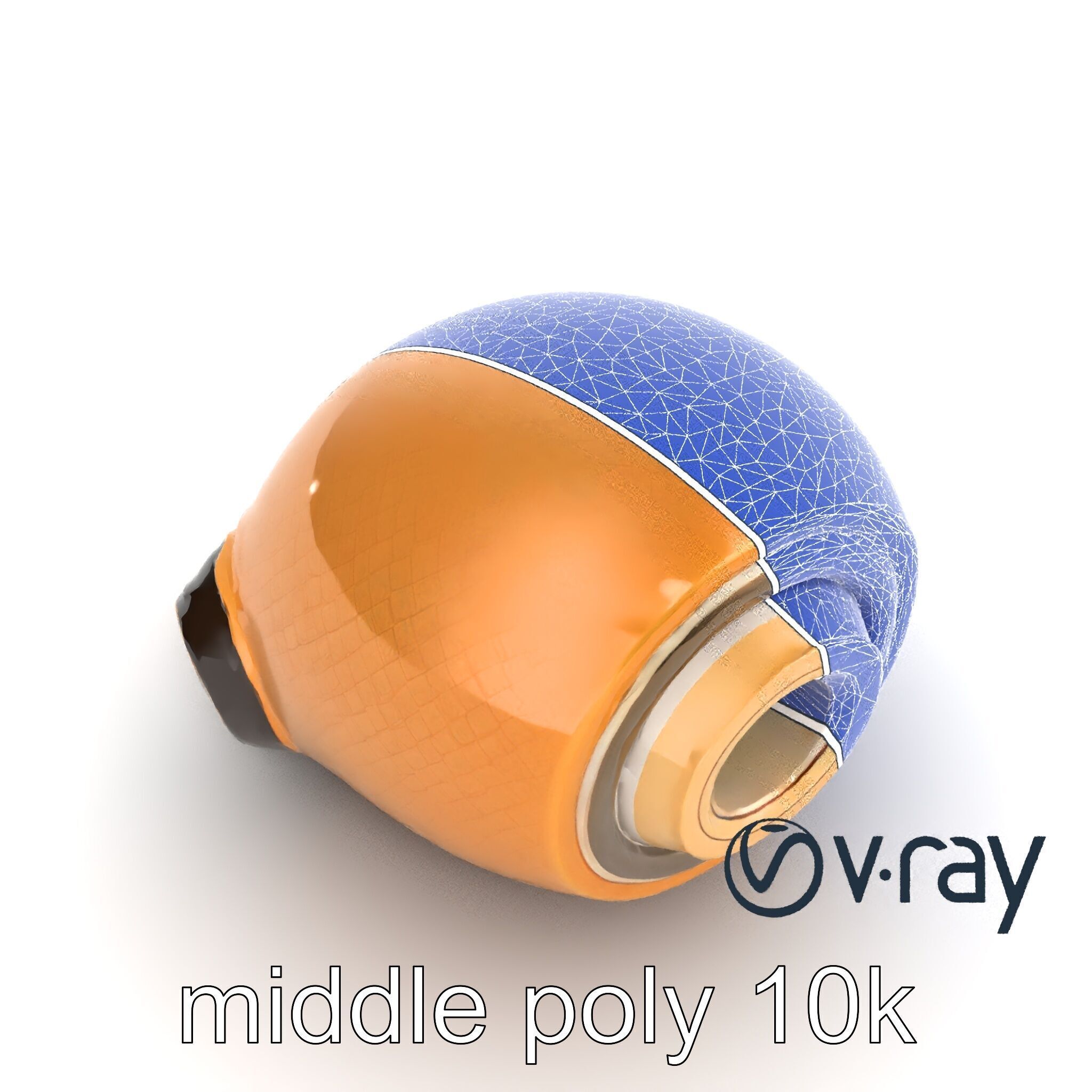 Luxury Compact Pocket Stimulator Gold Finish model pack Low-poly 3D model_13