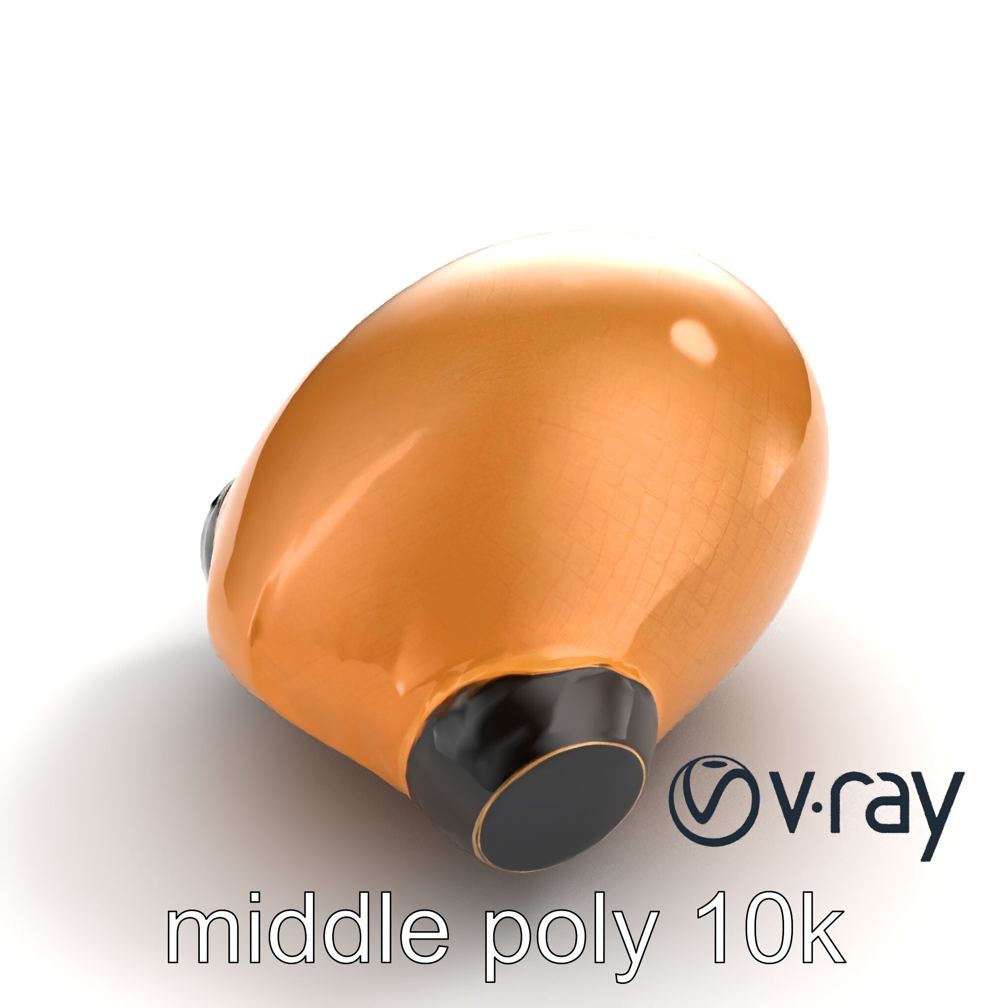 Luxury Compact Pocket Stimulator Gold Finish model pack Low-poly 3D model_7