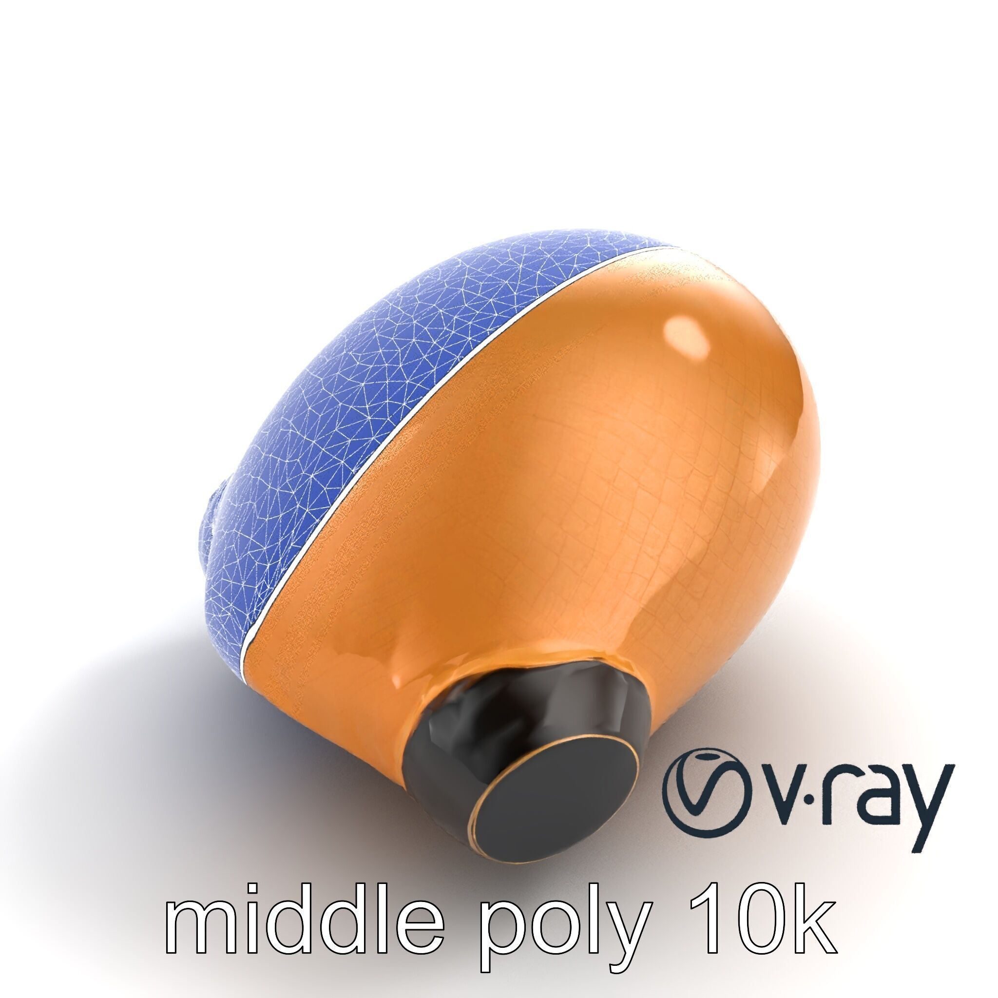 Luxury Compact Pocket Stimulator Gold Finish model pack Low-poly 3D model_17