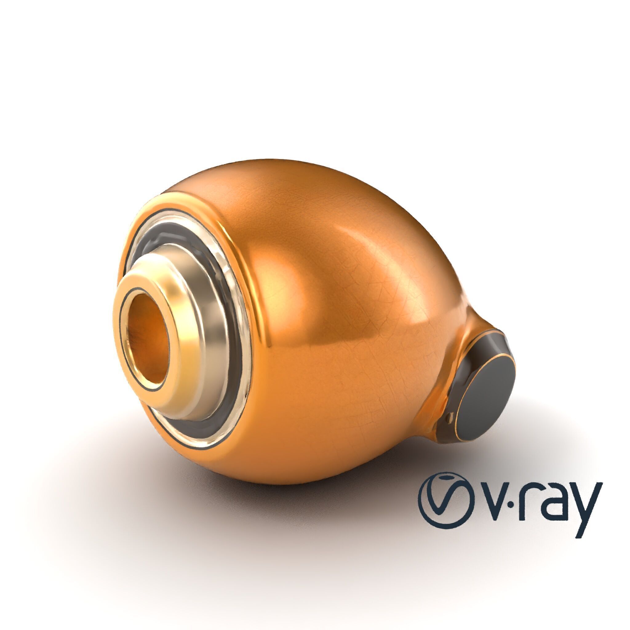 Luxury Compact Pocket Stimulator Gold Finish model pack Low-poly 3D model_6