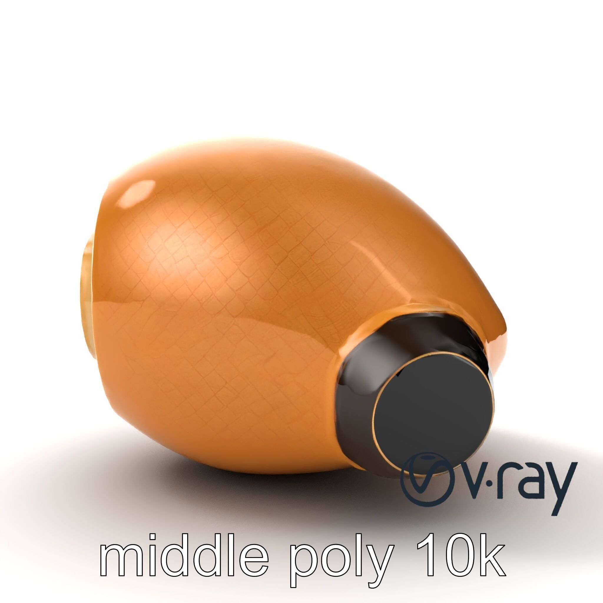 Luxury Compact Pocket Stimulator Gold Finish model pack Low-poly 3D model_12