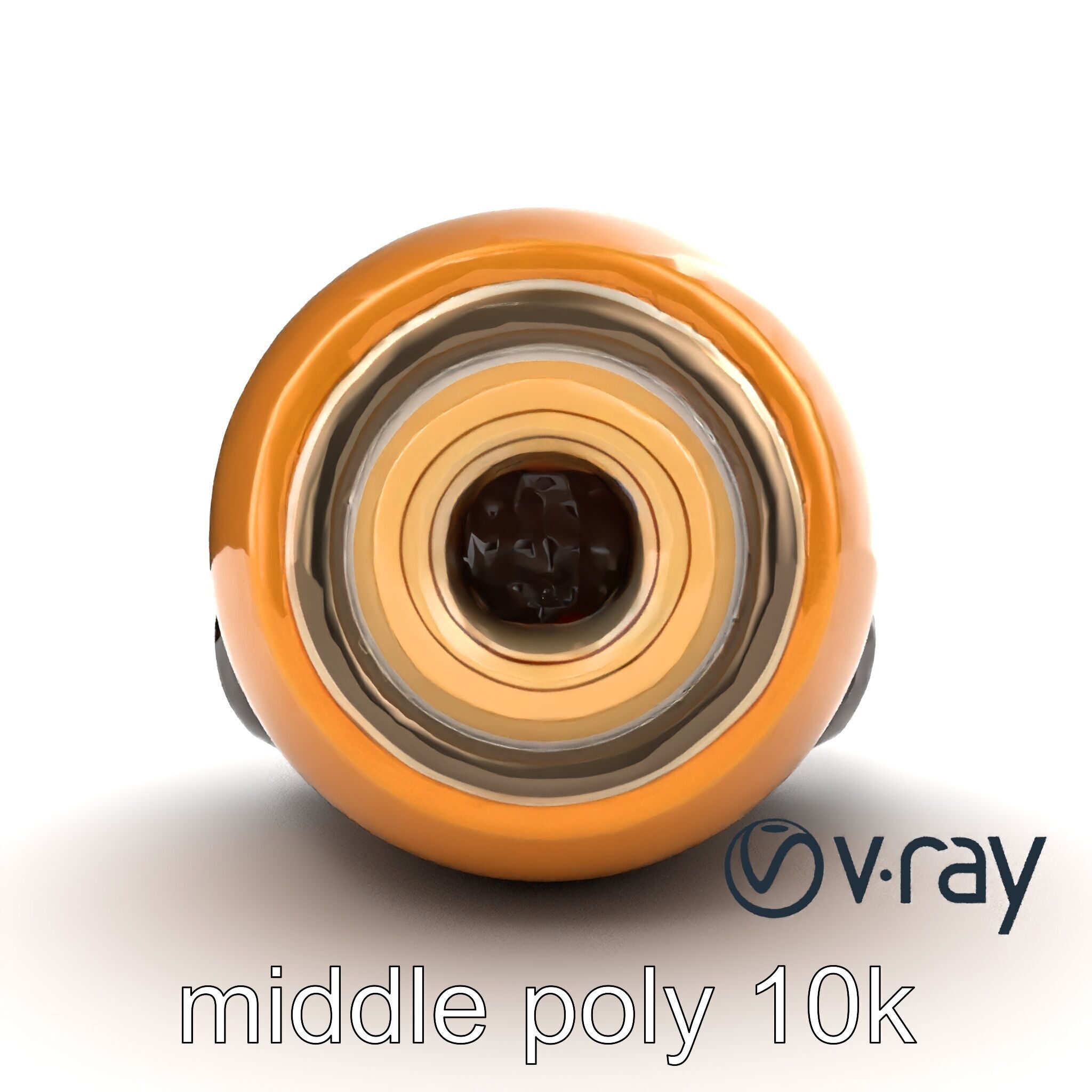 Luxury Compact Pocket Stimulator Gold Finish model pack Low-poly 3D model_21