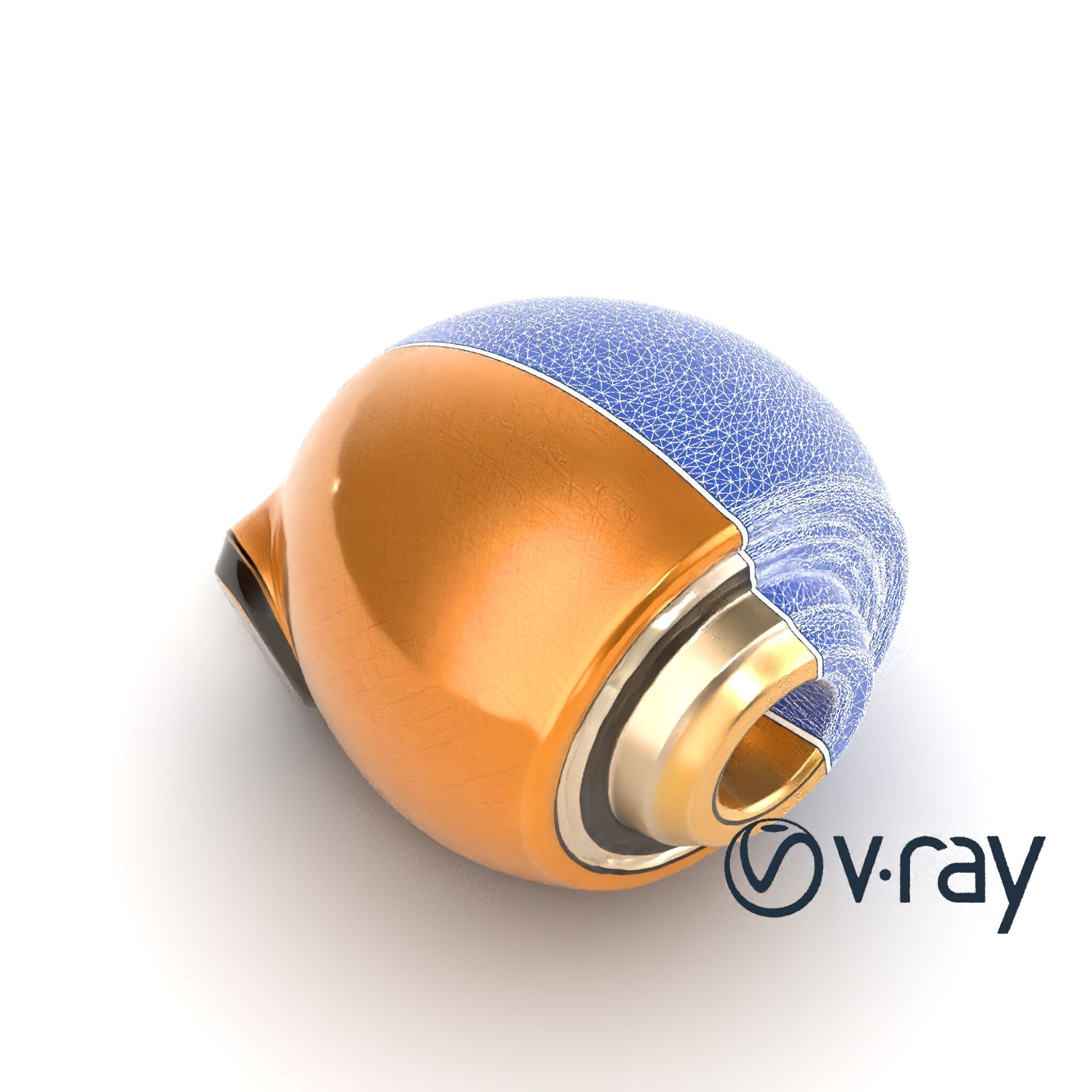 Luxury Compact Pocket Stimulator Gold Finish model pack Low-poly 3D model_15