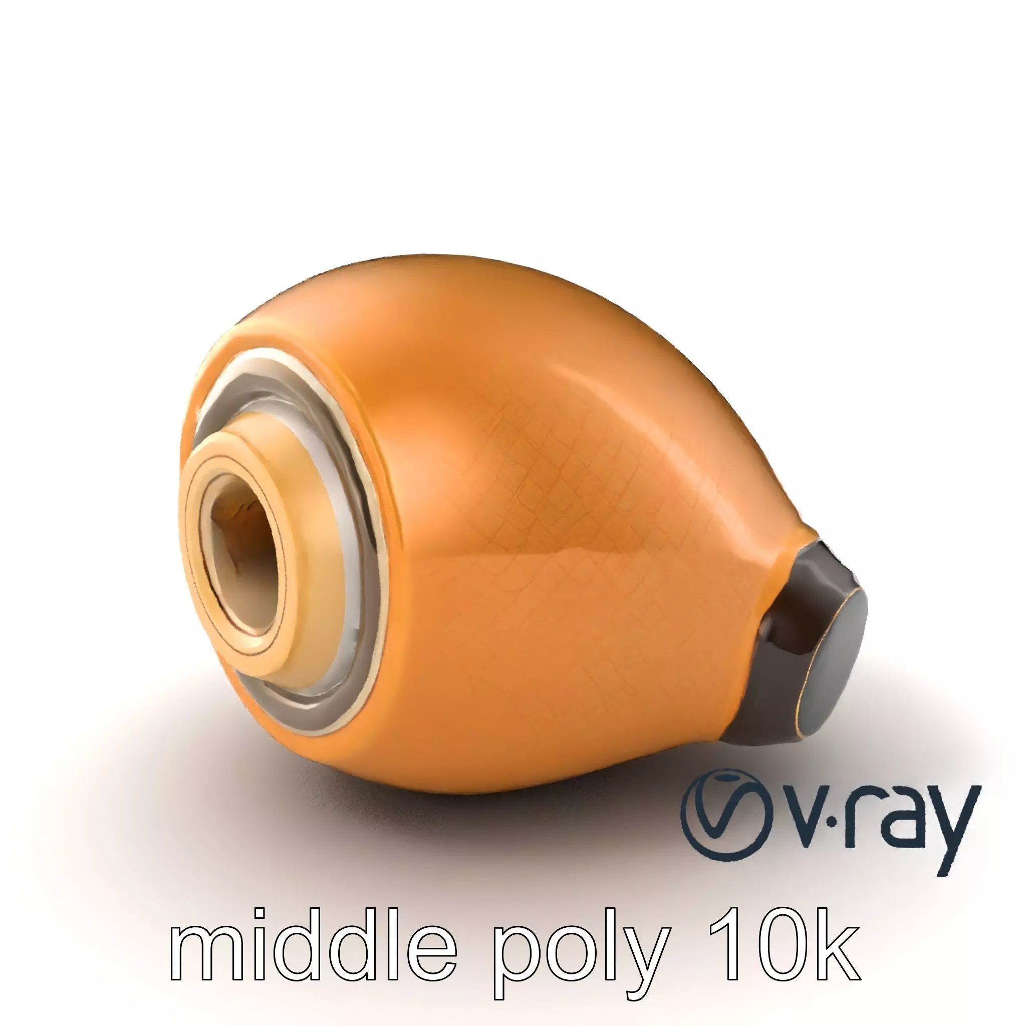 Luxury Compact Pocket Stimulator Gold Finish model pack Low-poly 3D model_0