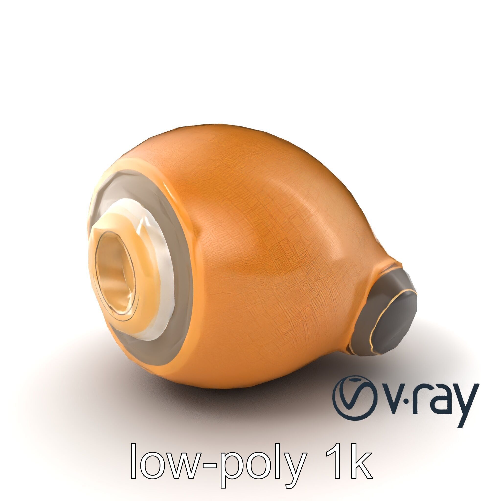 Luxury Compact Pocket Stimulator Gold Finish model pack Low-poly 3D model_2