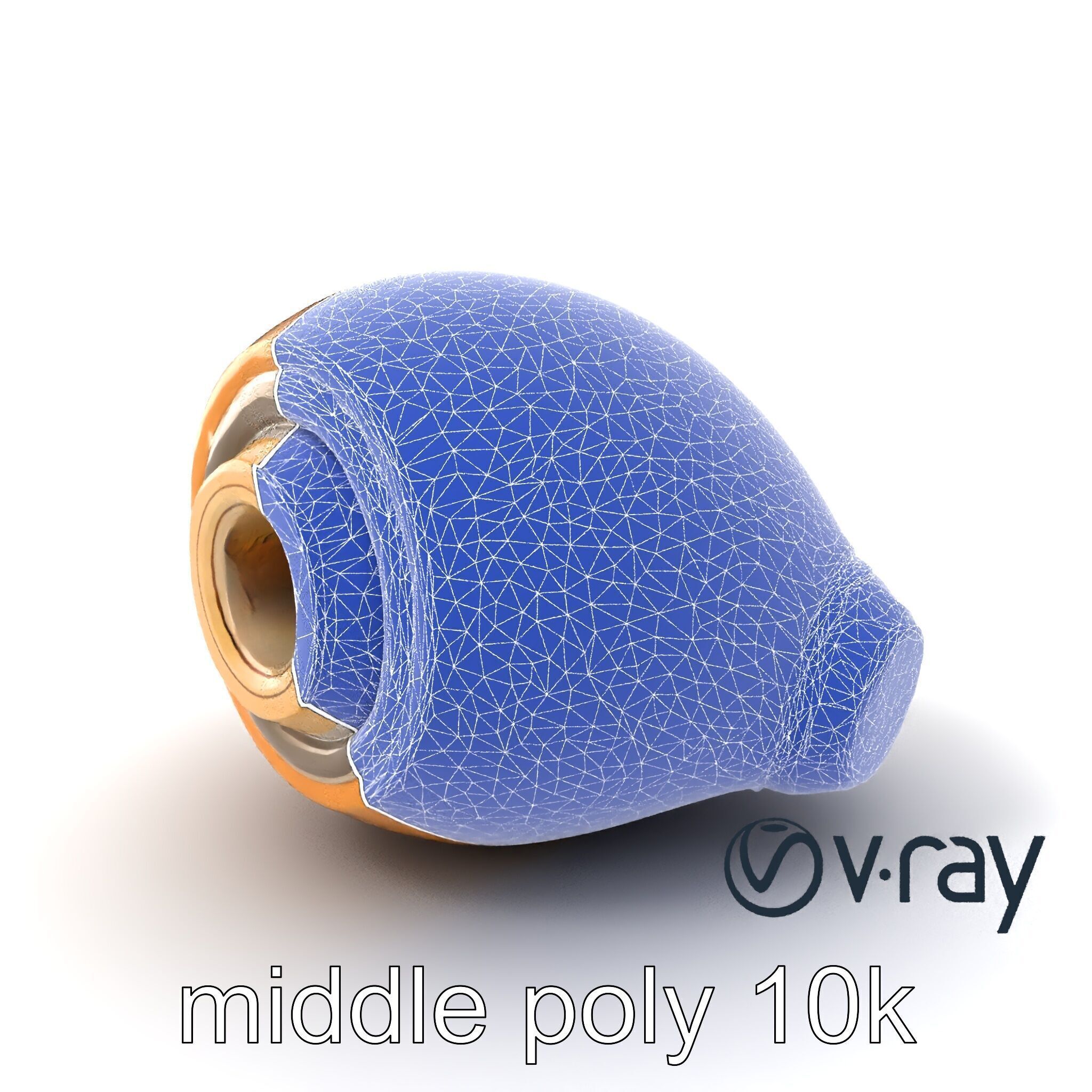 Luxury Compact Pocket Stimulator Gold Finish model pack Low-poly 3D model_4