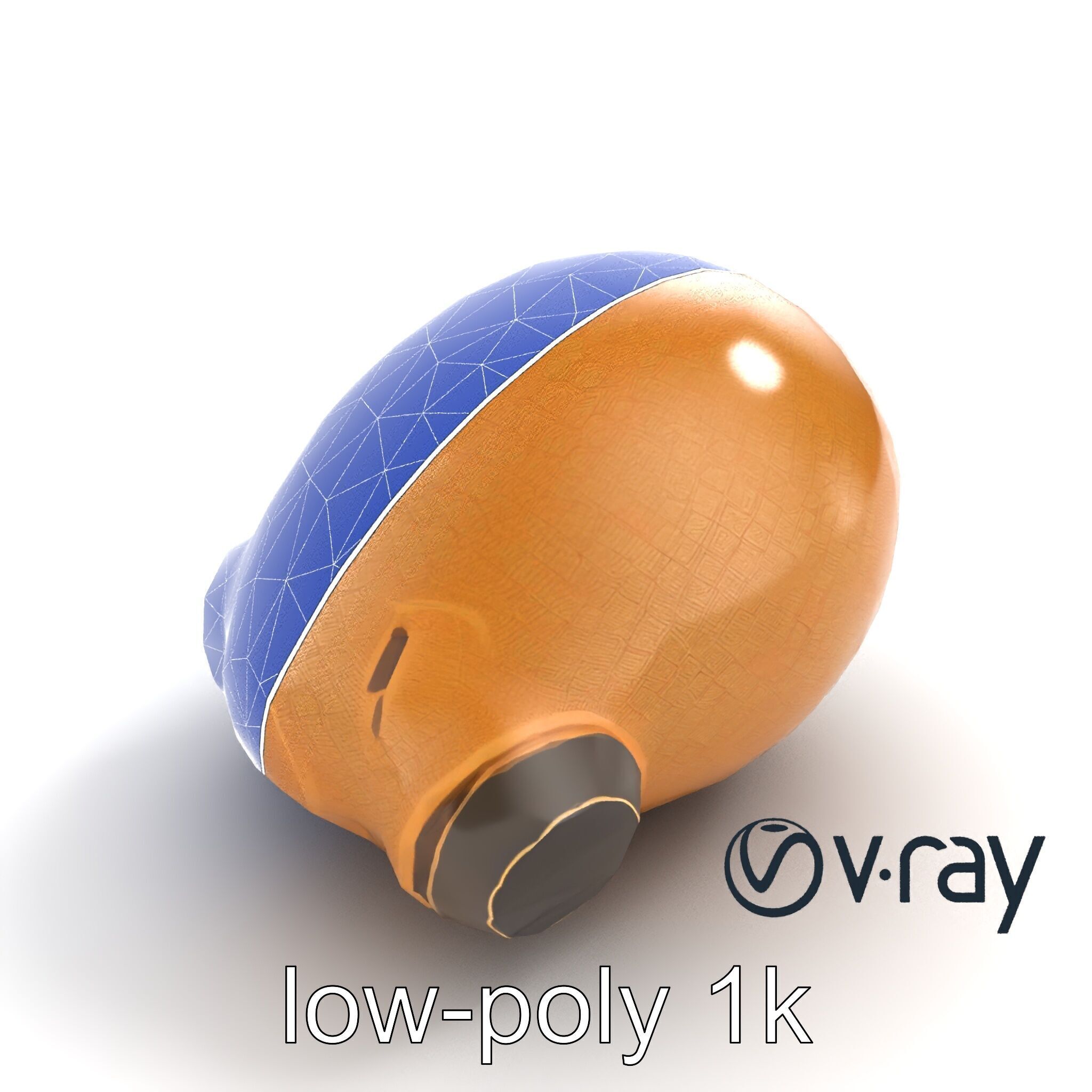 Luxury Compact Pocket Stimulator Gold Finish model pack Low-poly 3D model_20