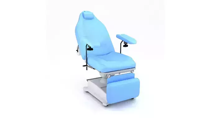 Realistic 3D Blood Donation Medical Chair Low-poly 3D model
