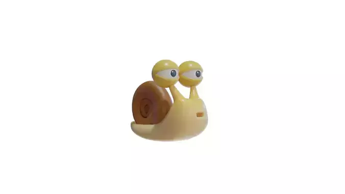Snail 3D Model with Basic Rig